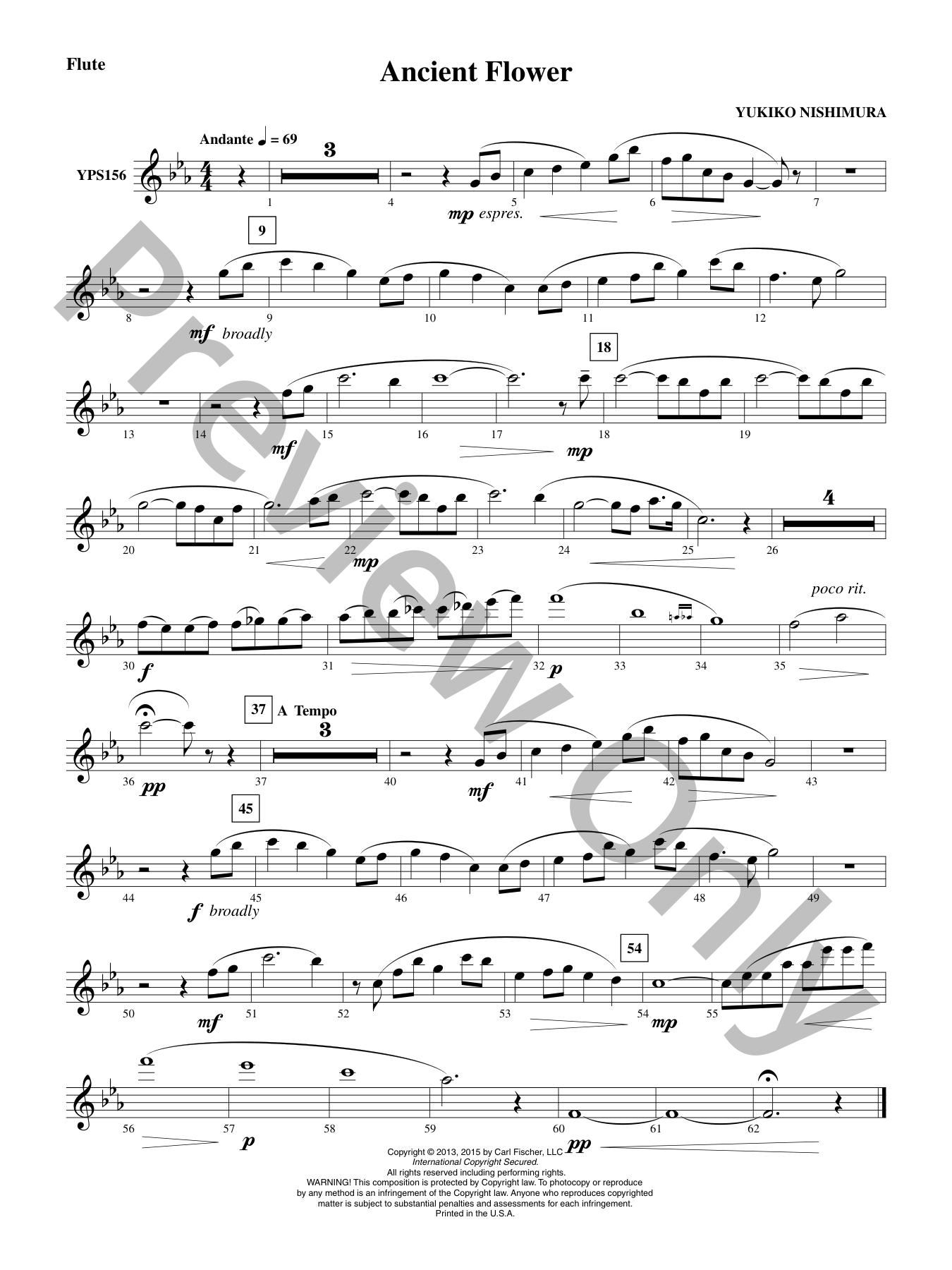 Ancient Flower Concert Band Sheet Music | J.W. Pepper