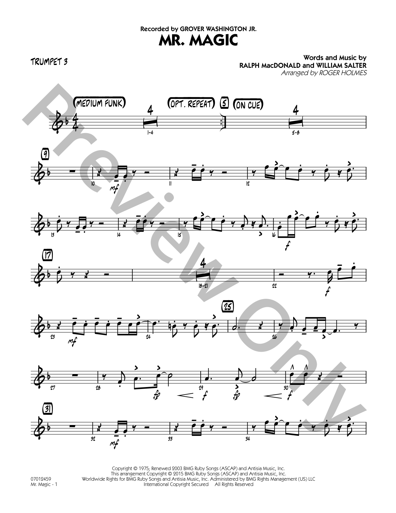 Mister Magic (Mr. Magic) Jazz Sheet Music | J.W. Pepper