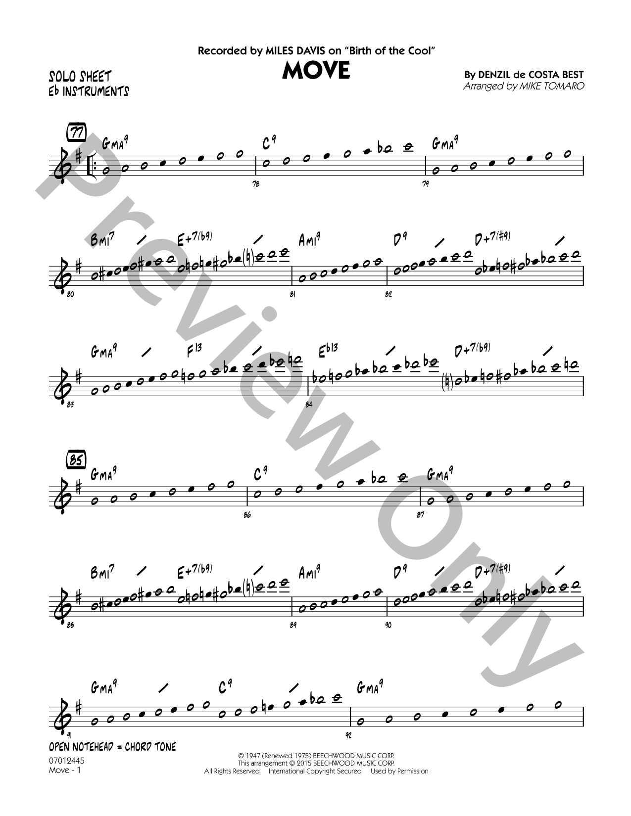 Move Jazz Sheet Music | J.W. Pepper