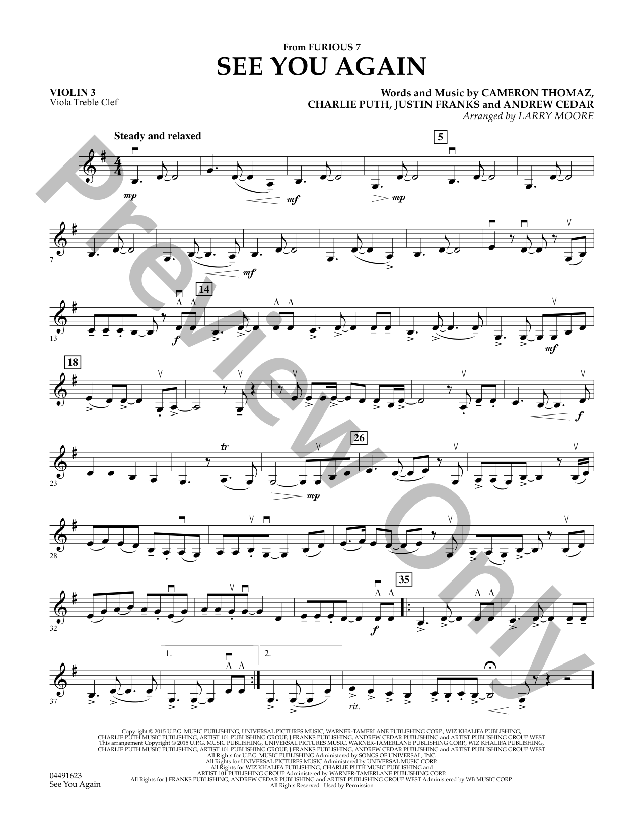 See You Again Orchestra Sheet Music | J.W. Pepper