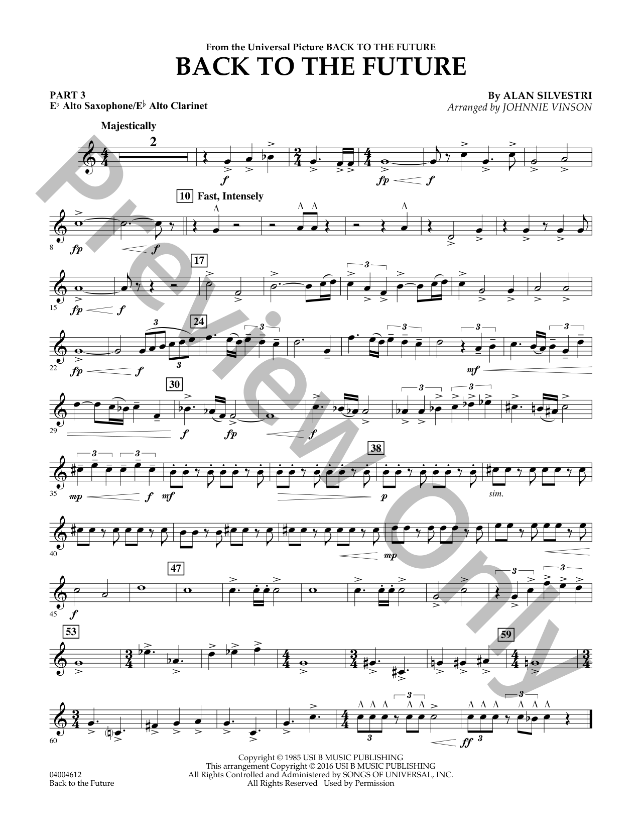 Back to the Future Concert Band Sheet Music | J.W. Pepper