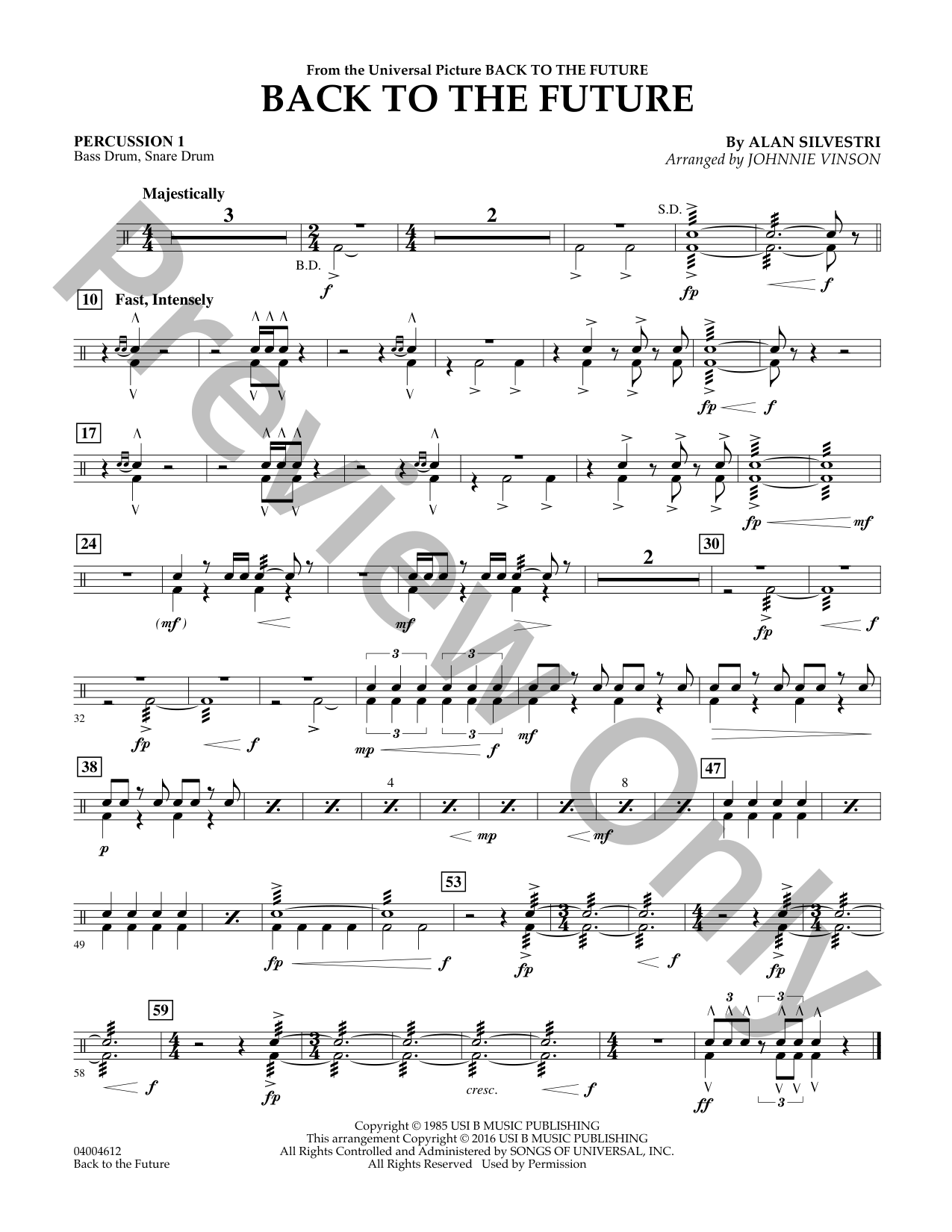 Back to the Future Concert Band Sheet Music | J.W. Pepper