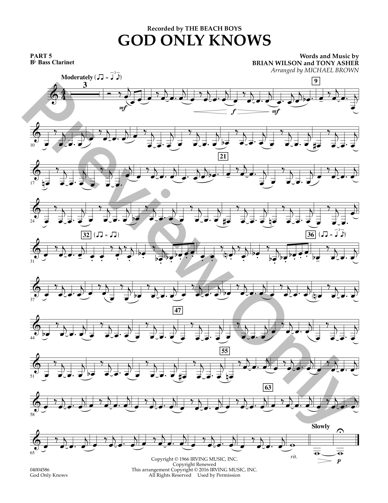 God Only Knows Concert Band Sheet Music | J.W. Pepper