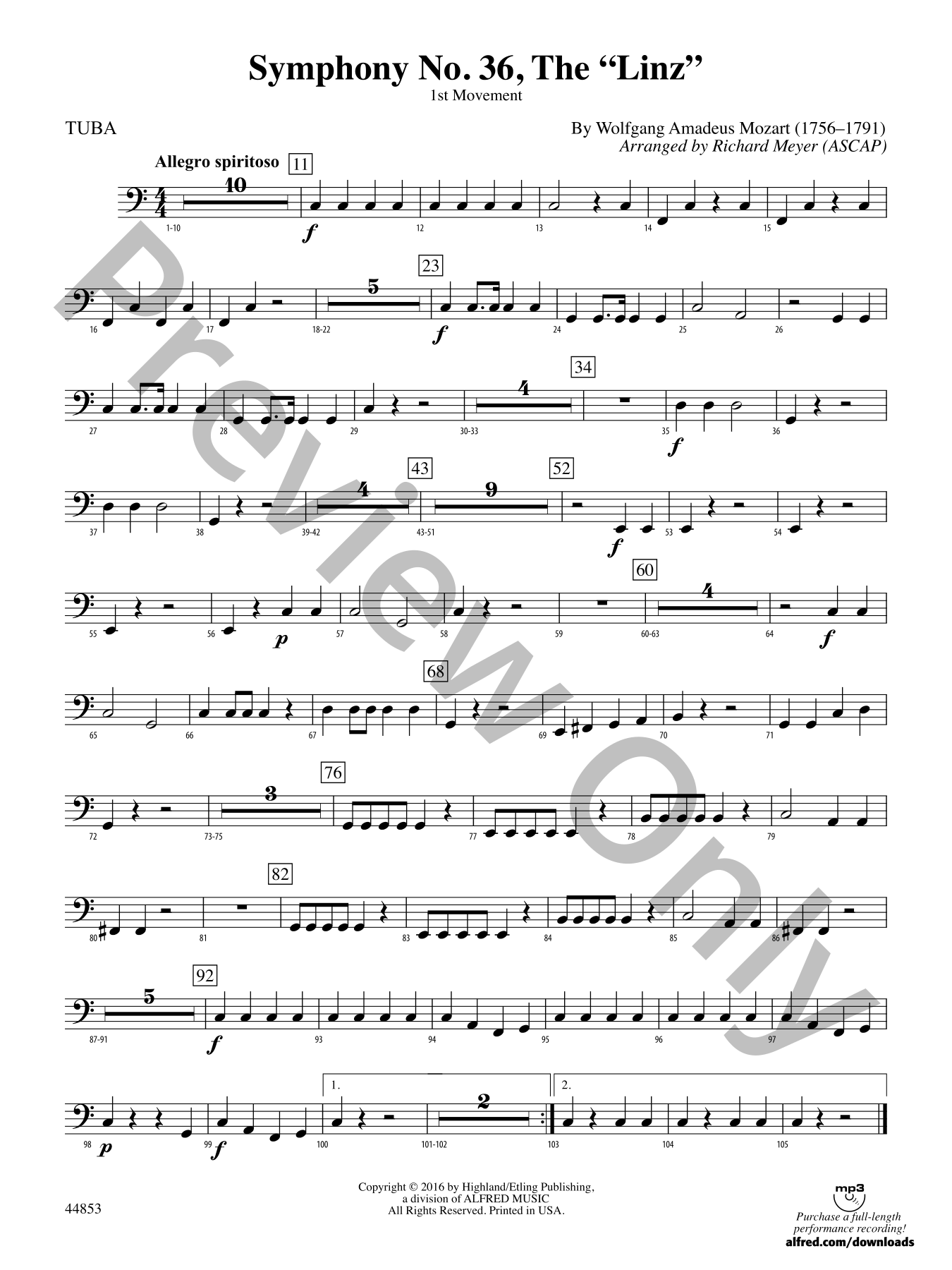 Symphony No. 36, the 