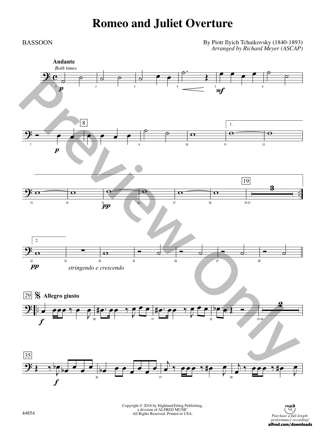 Romeo and Juliet Overture Orchestra Sheet Music | J.W. Pepper