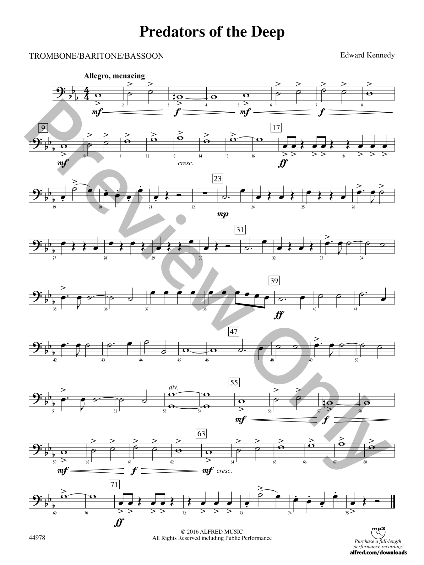 Predators of the Deep Concert Band Sheet Music | J.W. Pepper