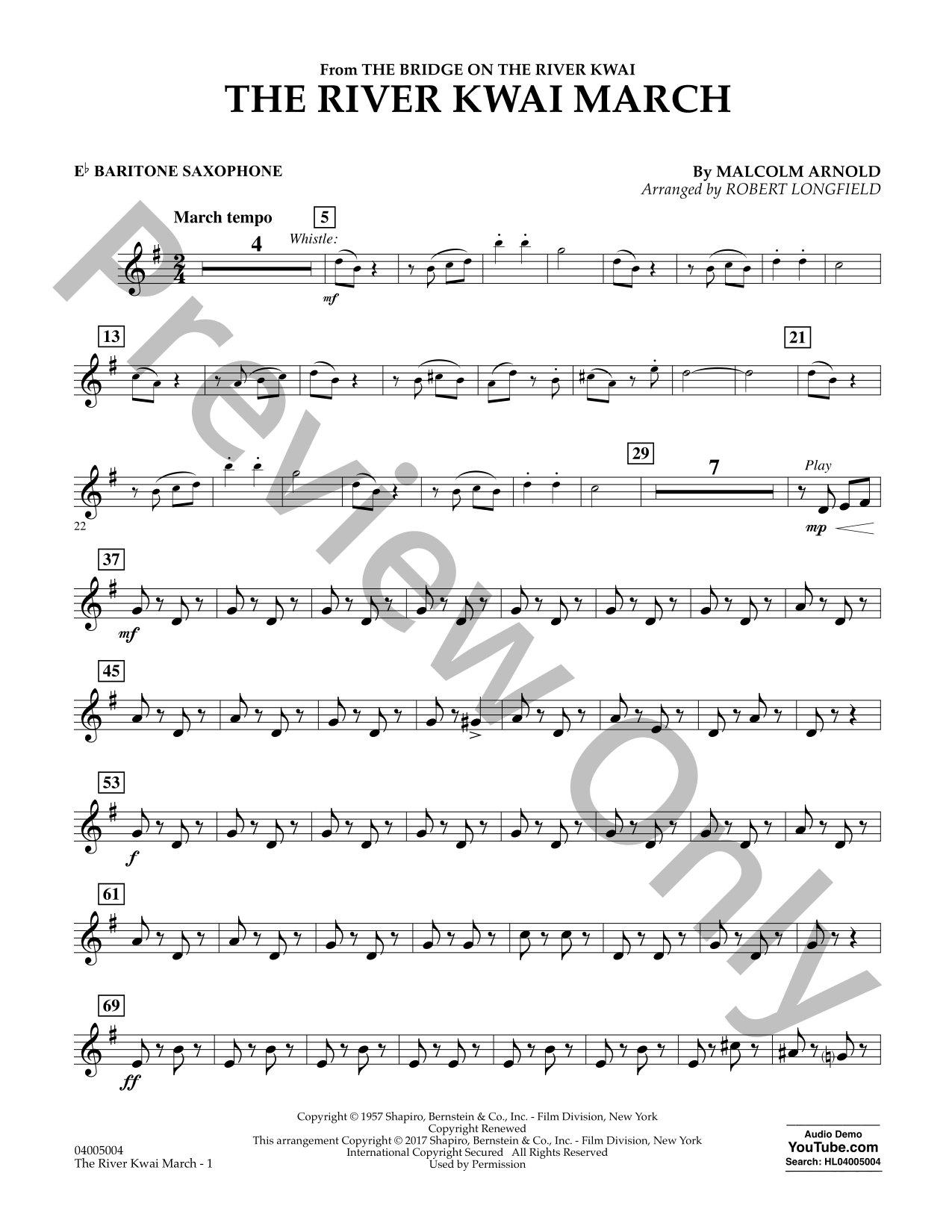 The River Kwai March Concert Band Sheet Music | J.W. Pepper