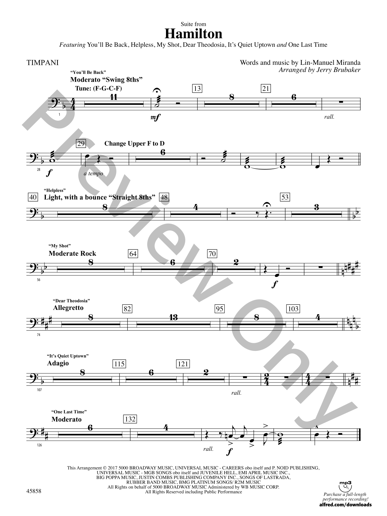 Uptown Hamilton Piano Sheet Music It's Quiet Uptown Lyrics My