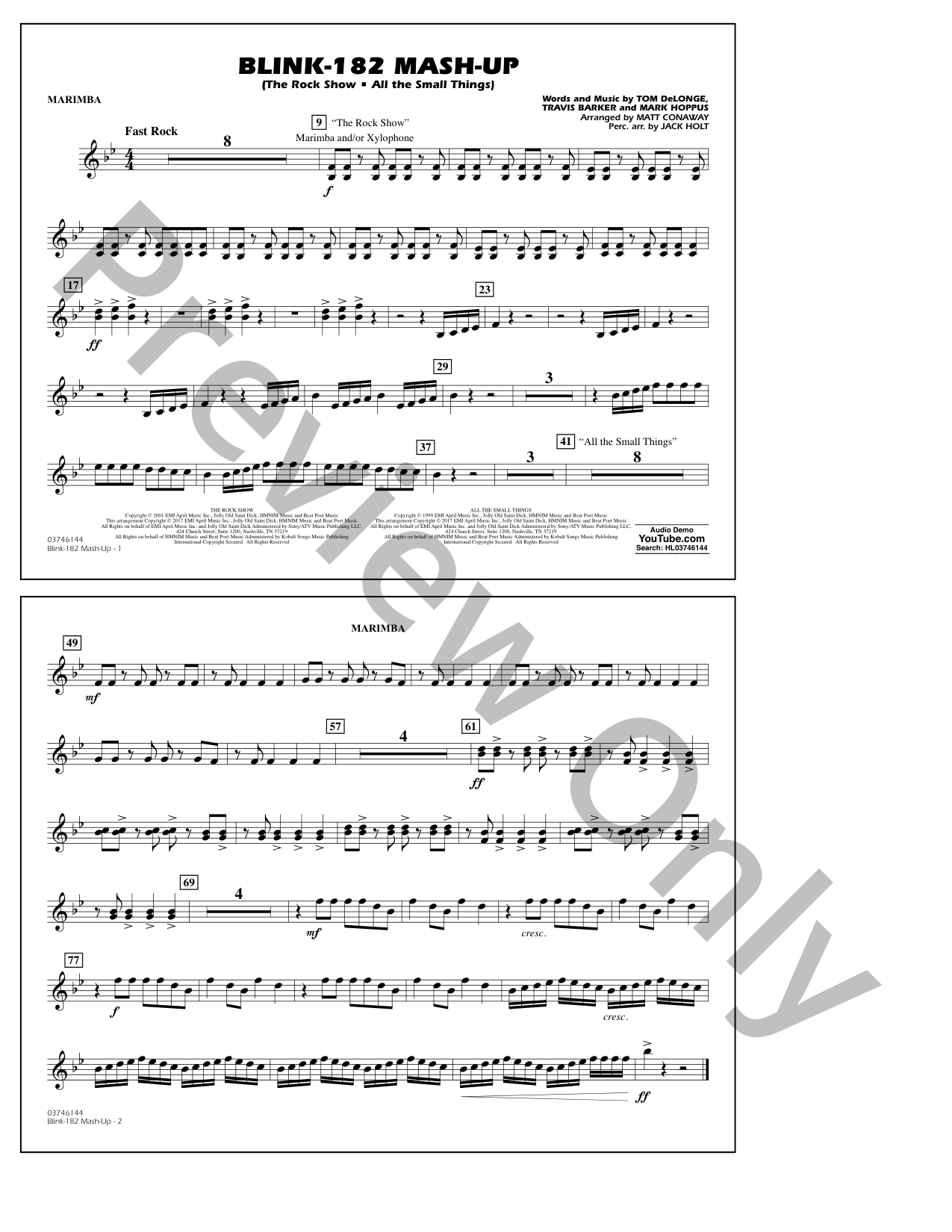 Blink-182 Mash-Up Marching Band Sheet Music | J.W. Pepper
