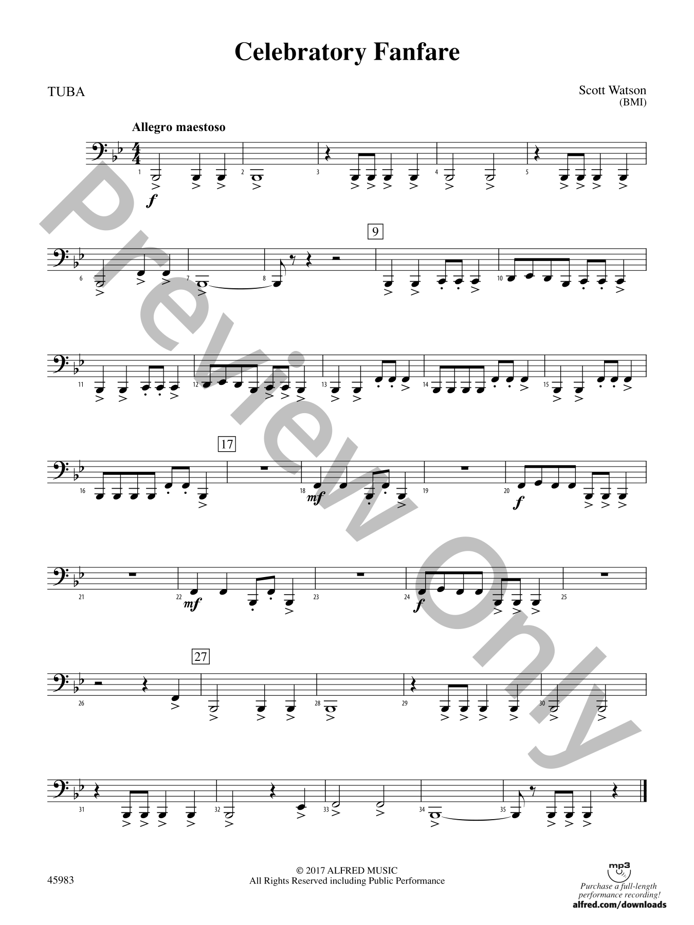 Celebratory Fanfare Concert Band Sheet Music | J.W. Pepper