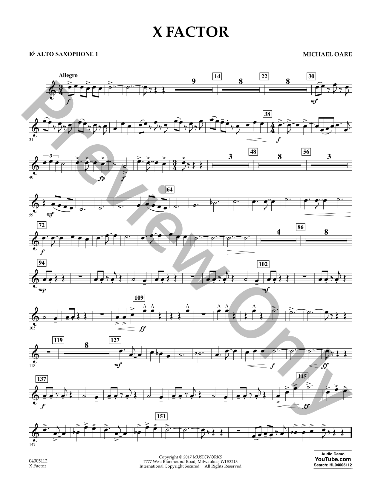 Pantera,VulgarDisplayOfpower,bandscore楽譜 X Factor Concert Band Sheet Music | J.W. Pepper