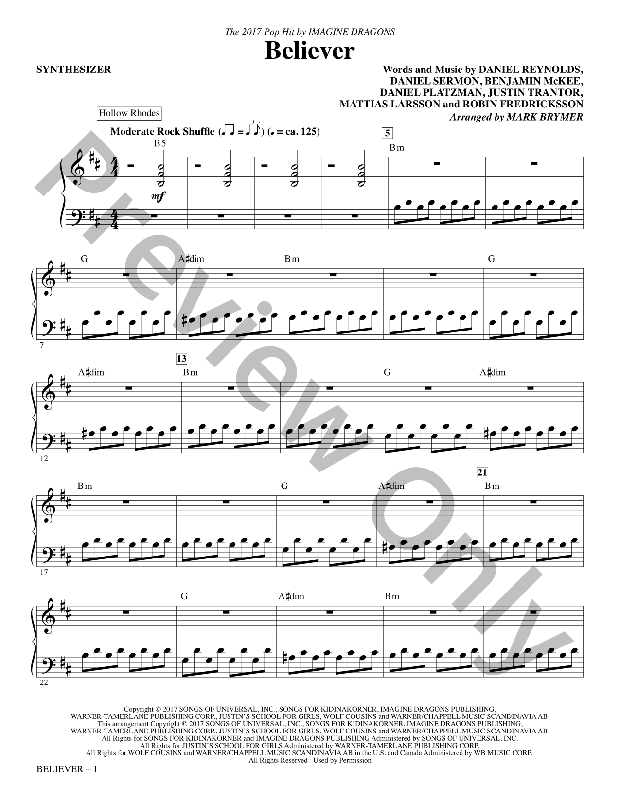 Believer Choral Sheet Music | J.W. Pepper