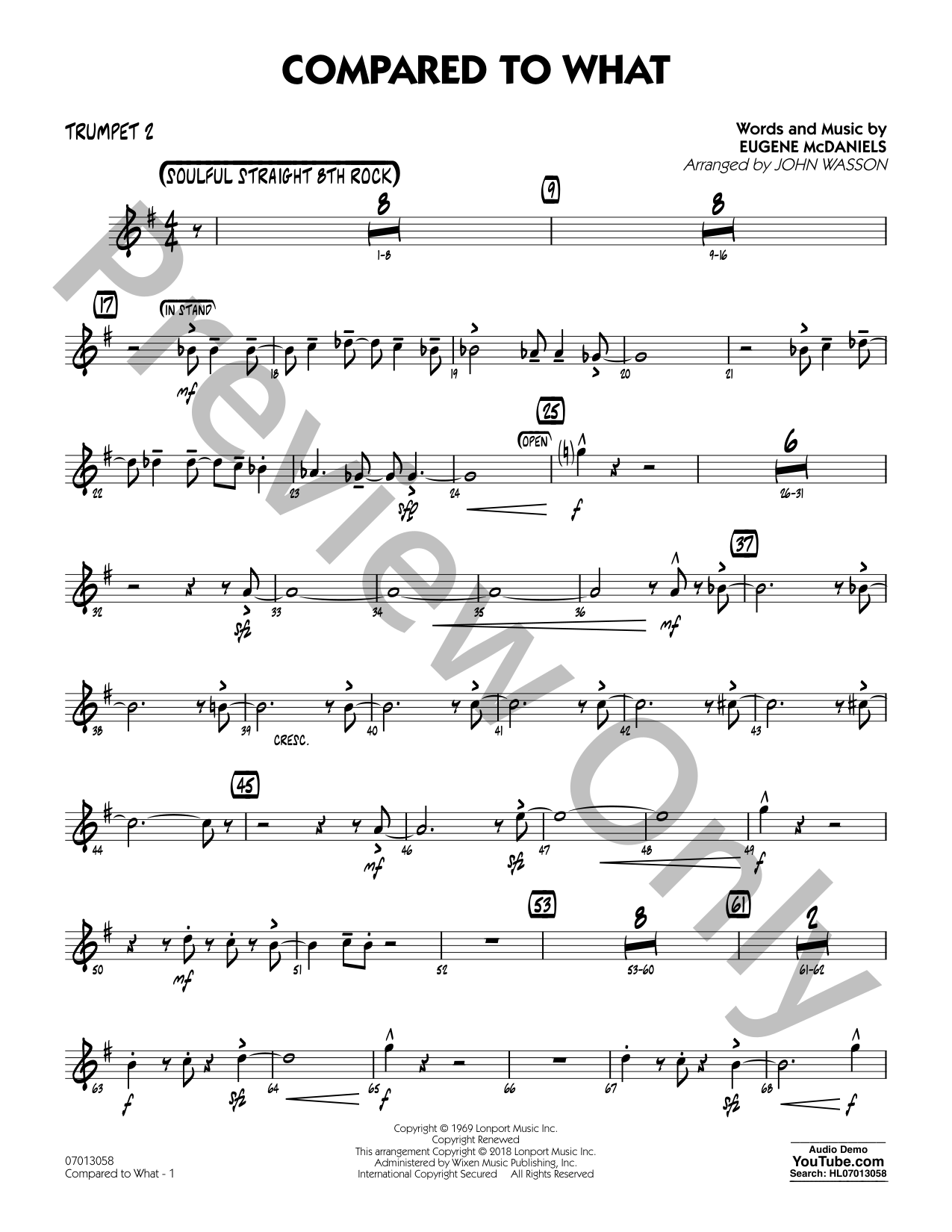 楽譜　ジャン=リュック・ポンティ:THE MUSICAL of〜ジャズ Compared to What Jazz Sheet Music | J.W. Pepper