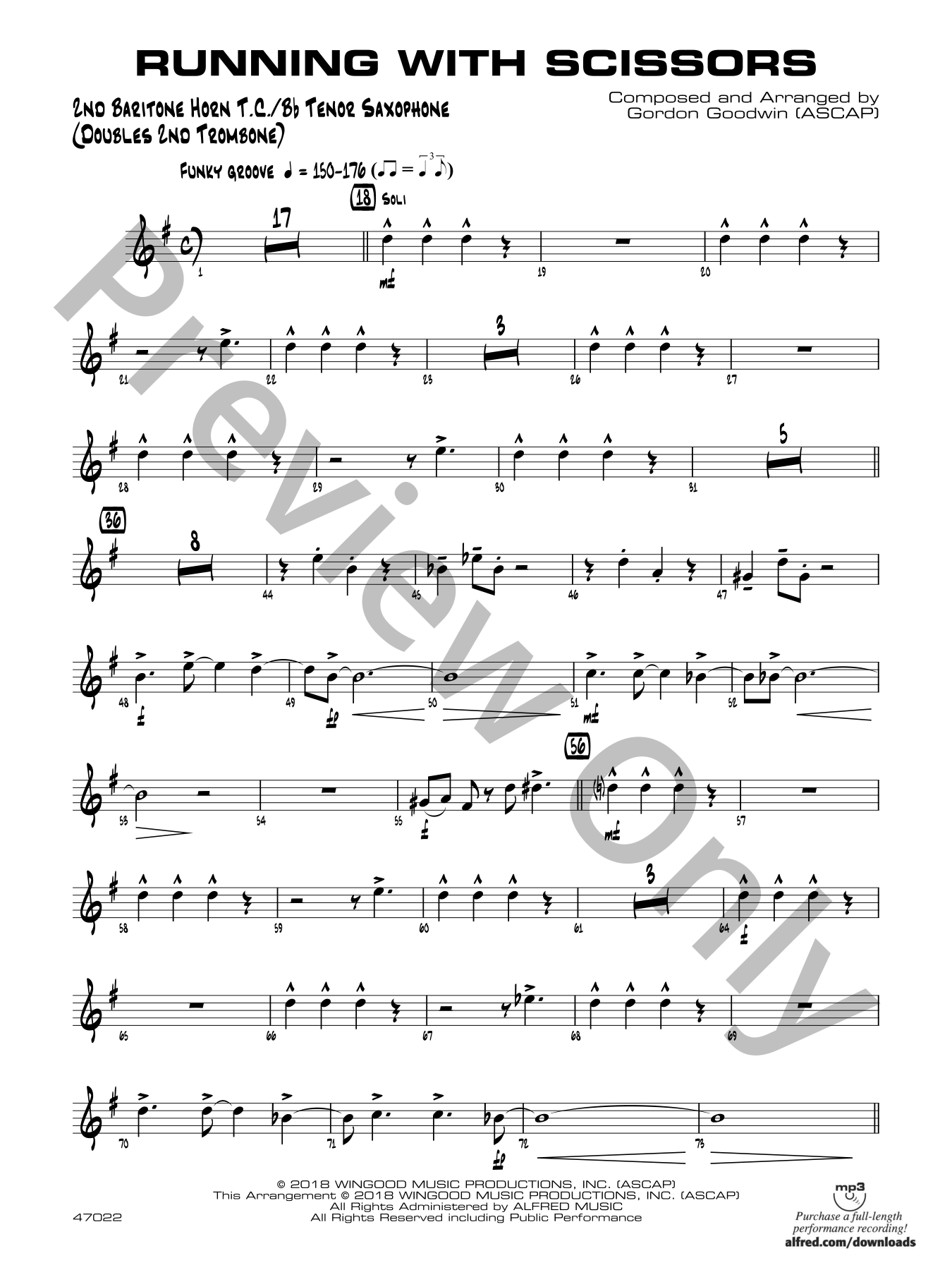 Running with Scissors Jazz Sheet Music | J.W. Pepper