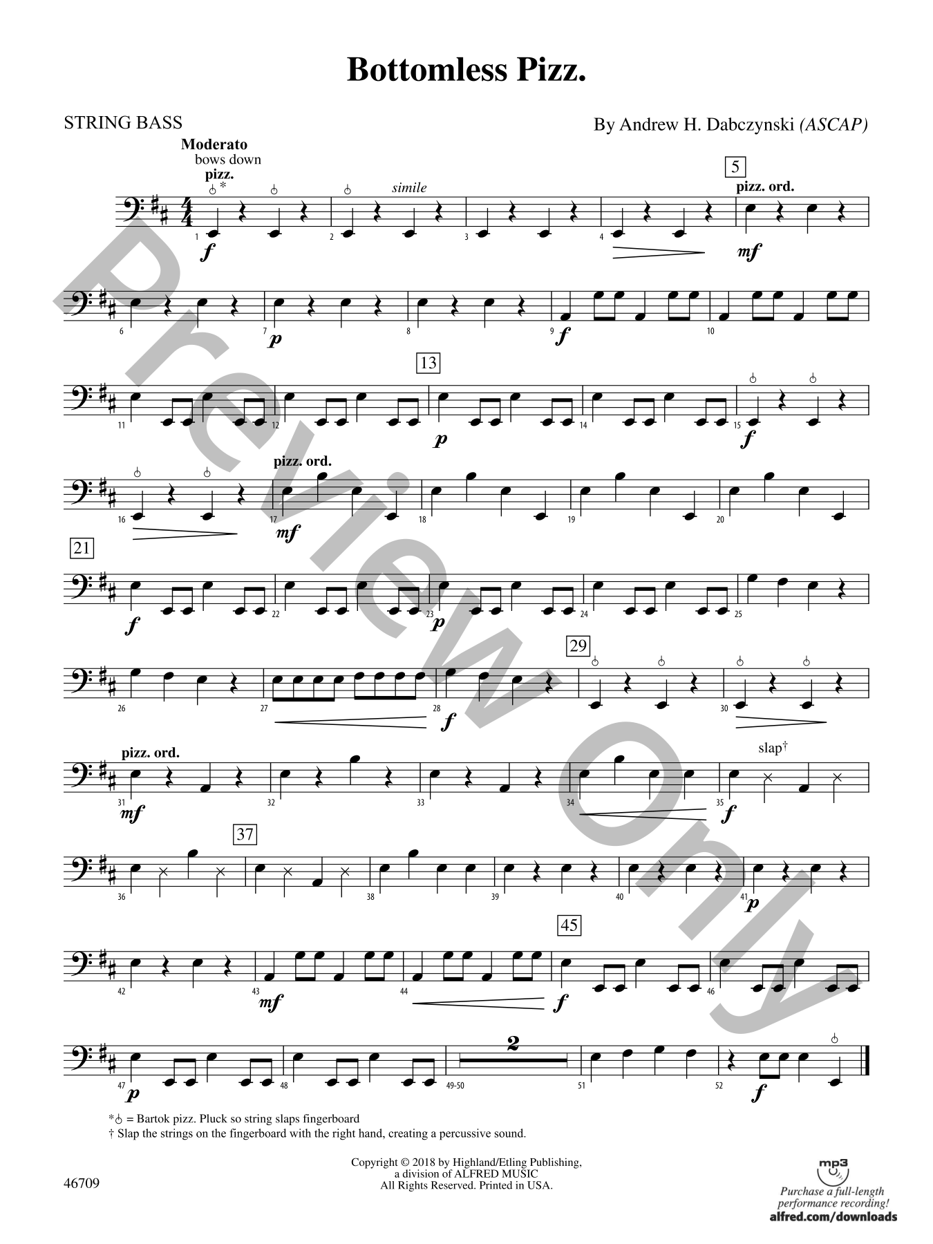 Bottomless Pizz. Orchestra Sheet Music | J.W. Pepper