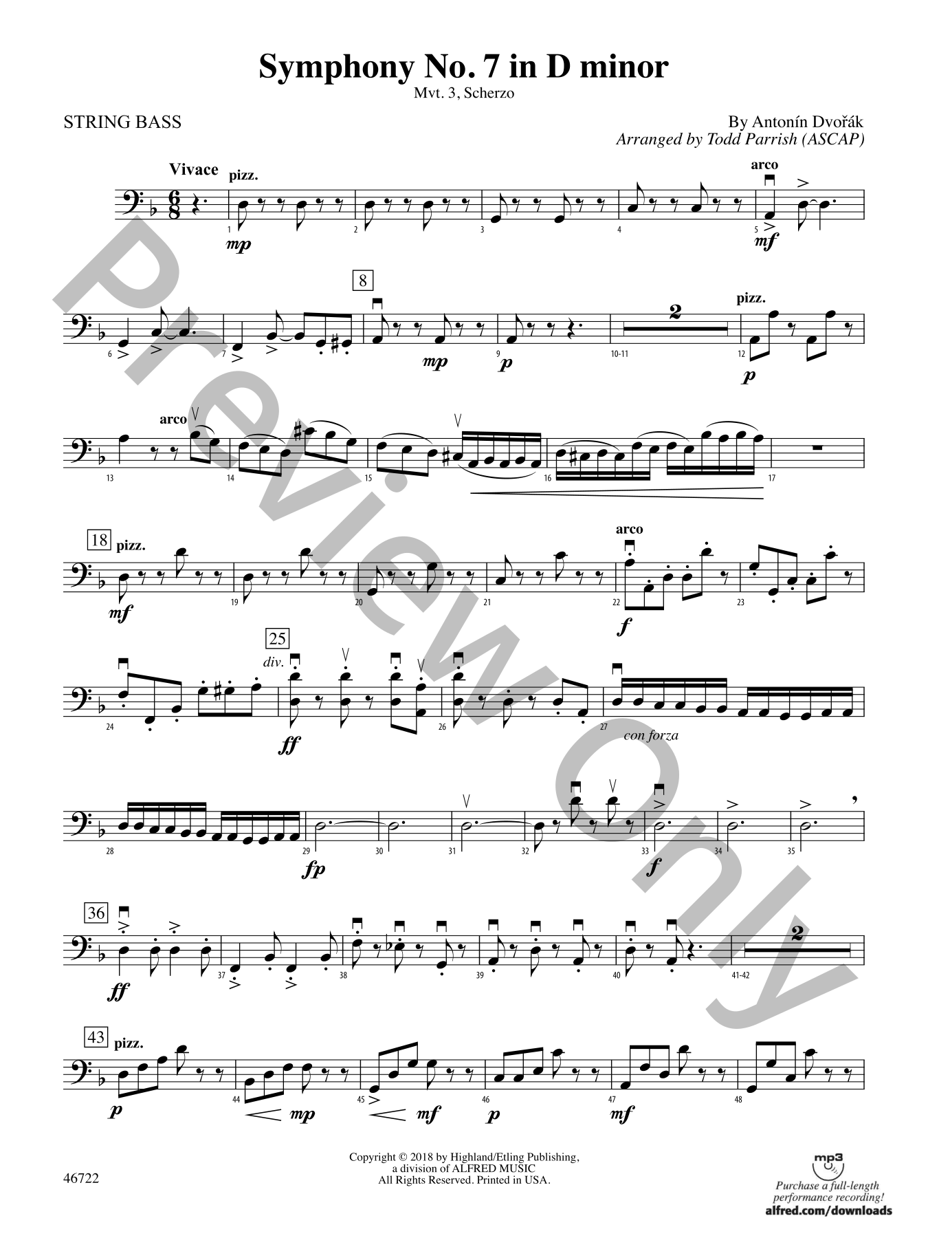 Symphony No. 7 in D Minor Orchestra Sheet Music | J.W. Pepper