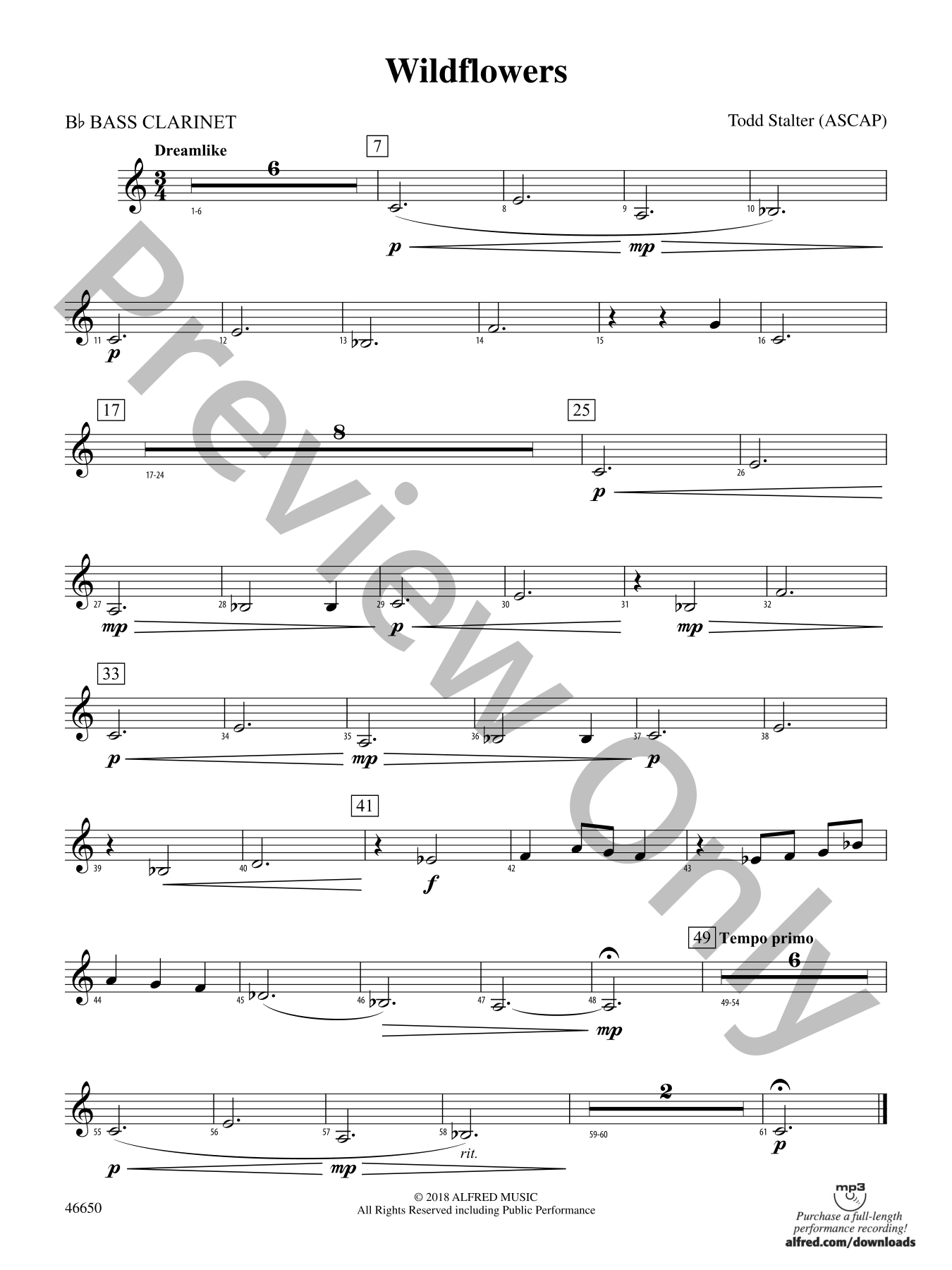 Wildflowers Concert Band Sheet Music | J.W. Pepper