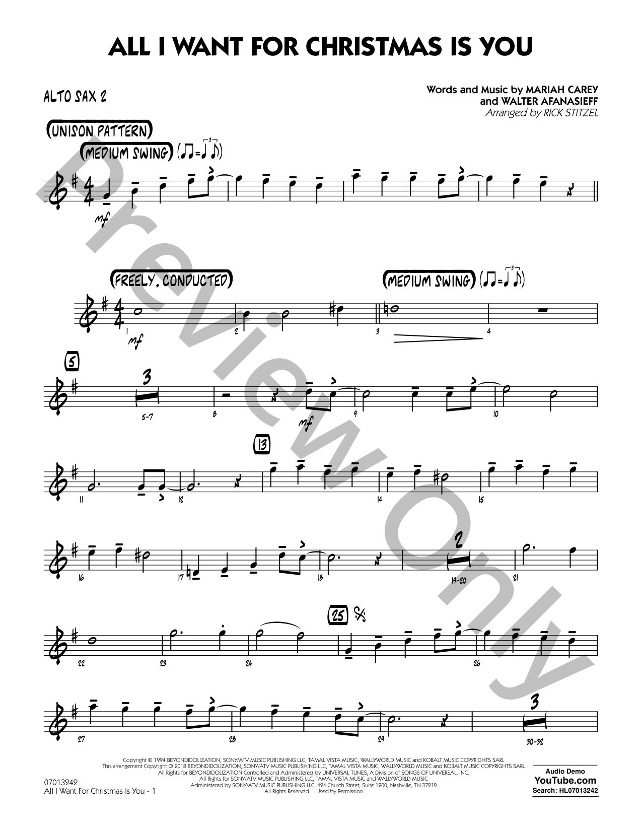 All I Want for Christmas Is You Jazz Sheet Music | J.W. Pepper