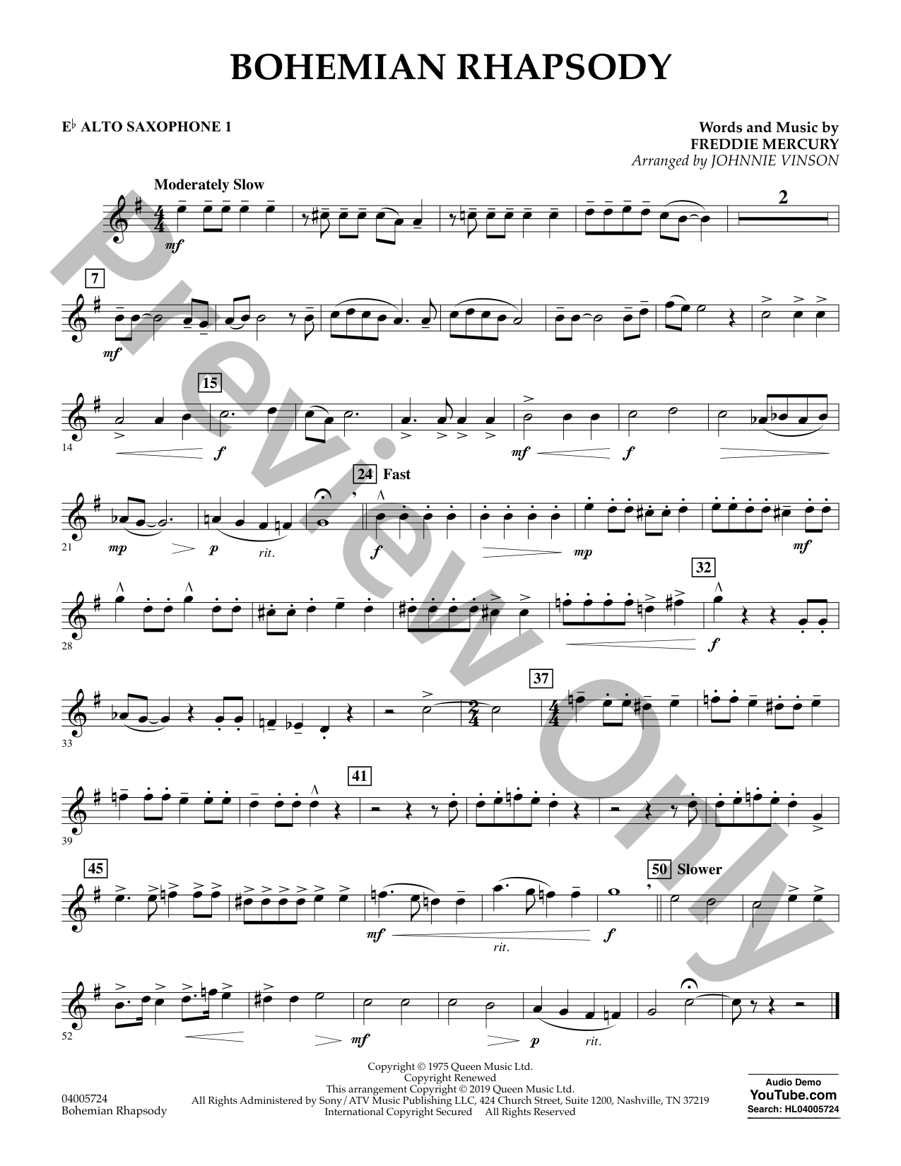 Bohemian Rhapsody Concert Band Sheet Music | J.W. Pepper