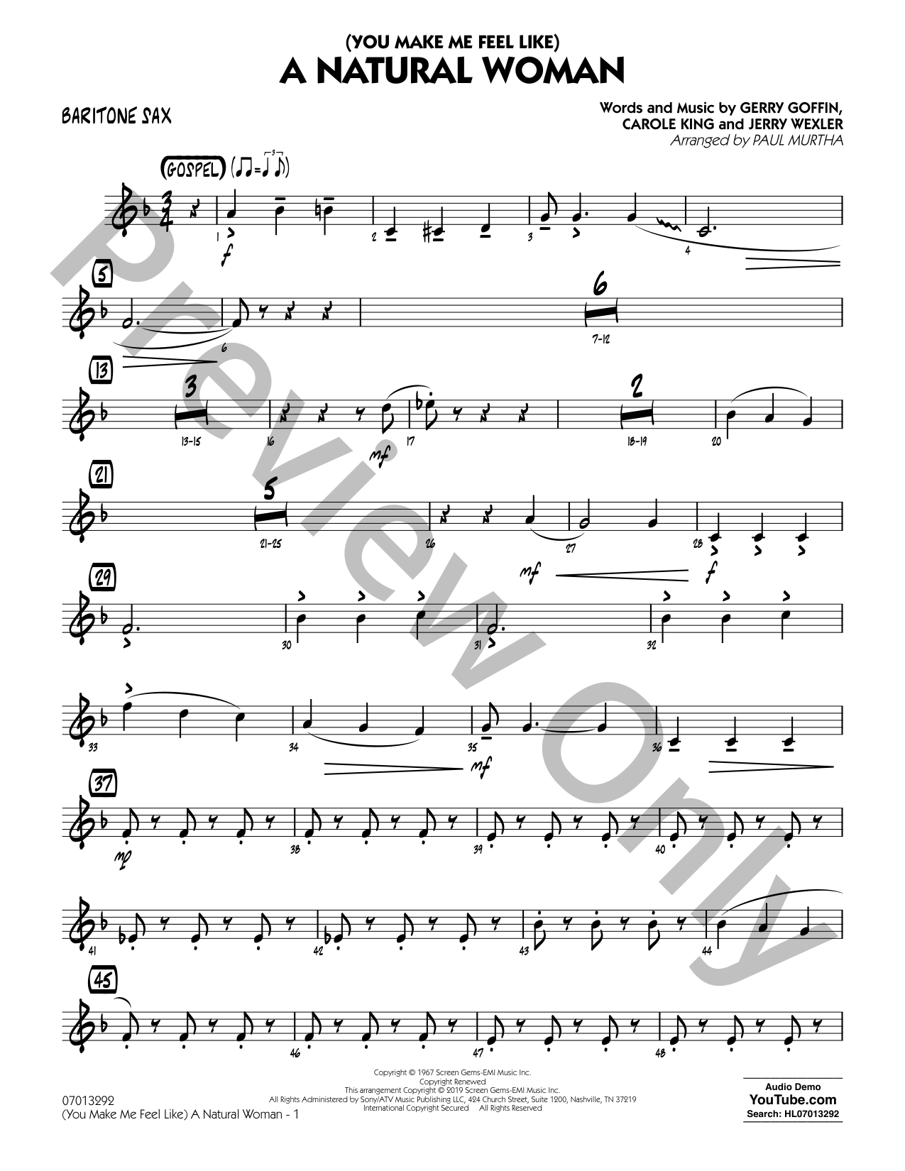 You Make Me Feel Like) A Natural Woman Jazz Sheet Music | J.W. Pepper