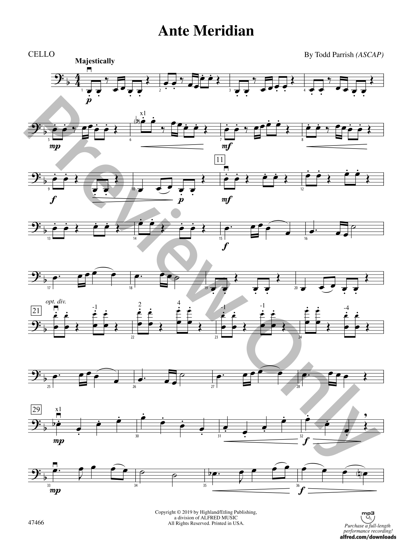 Ante Meridian Orchestra Sheet Music | J.W. Pepper