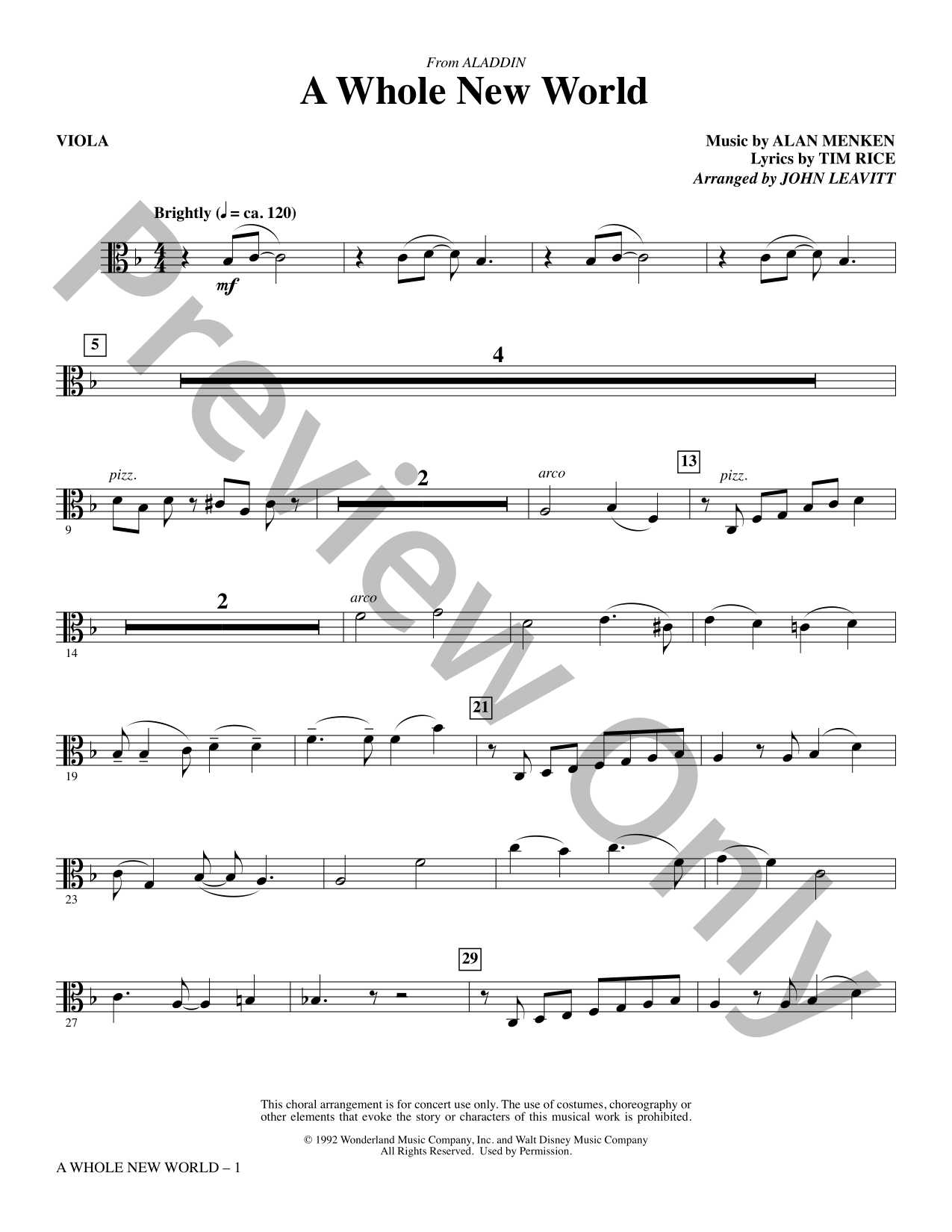 A Whole New World Choral Sheet Music | J.W. Pepper