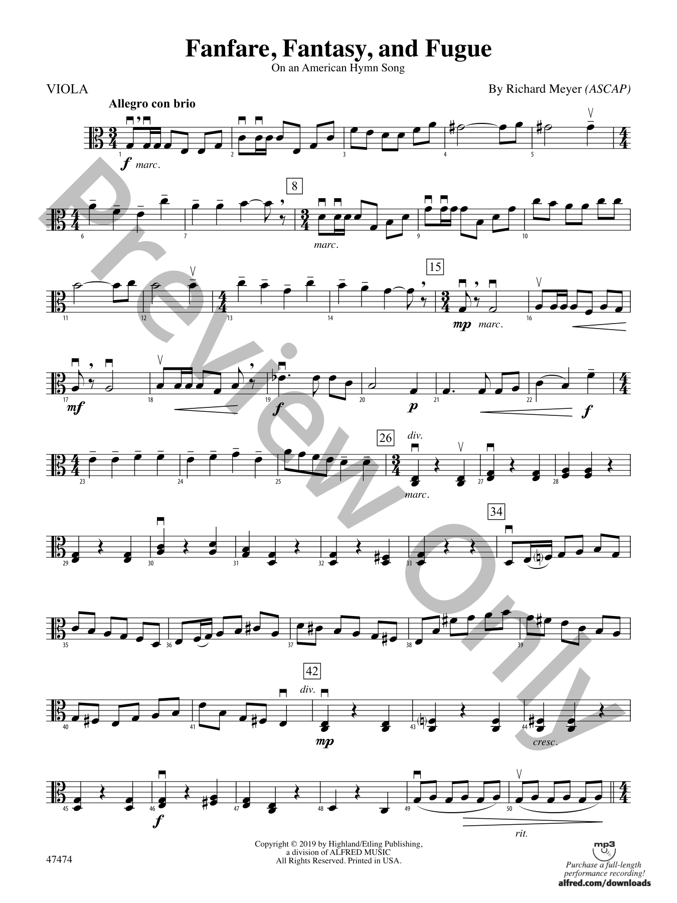 Fanfare, Fantasy, and Fugue Orchestra Sheet Music | J.W. Pepper