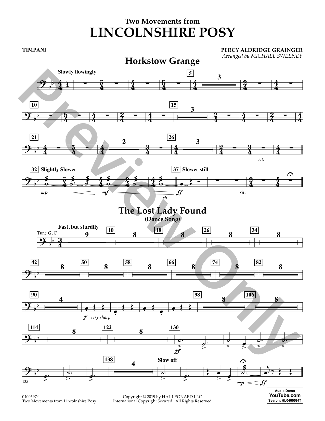 【新品】 Two Movements from Lincolnshire Posy | J.W. Pepper DTM・DAW
