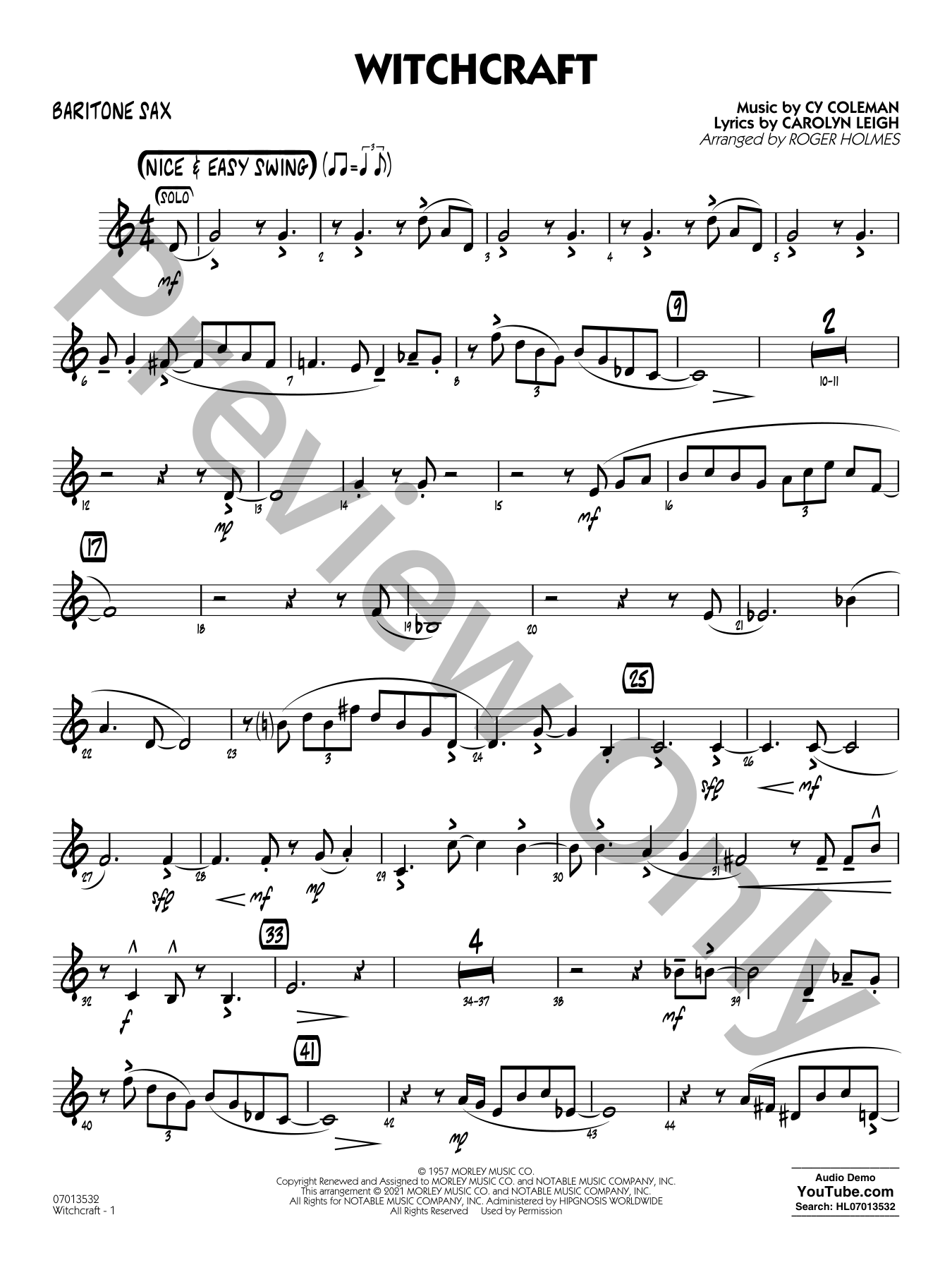 Witchcraft Jazz Sheet Music | J.W. Pepper