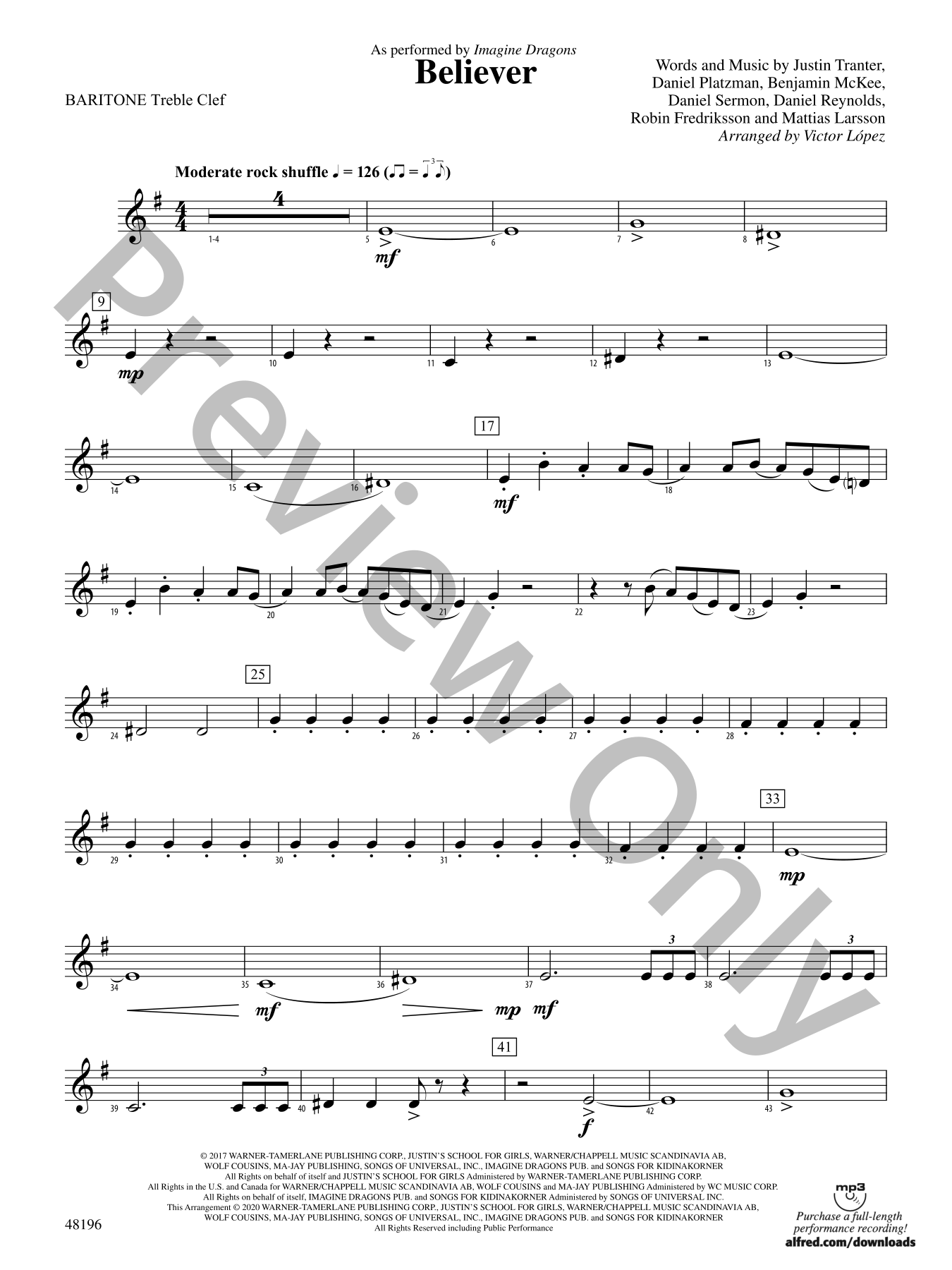 【believer】 CREATION バンドスコア 2冊セット Believer Concert Band Sheet Music | J.W. Pepper