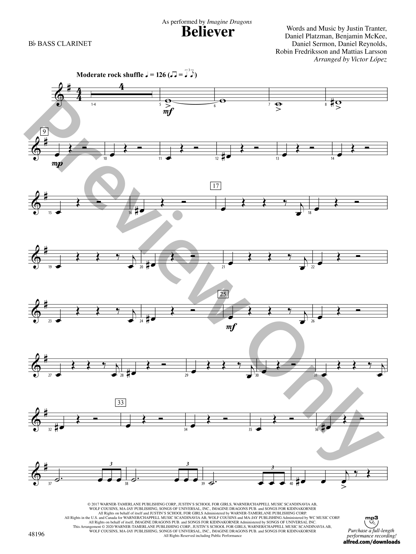 Believer Concert Band Sheet Music | J.W. Pepper