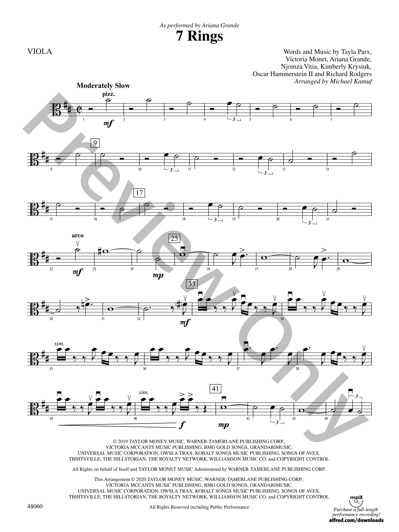 7 Rings Orchestra Sheet Music | J.W. Pepper