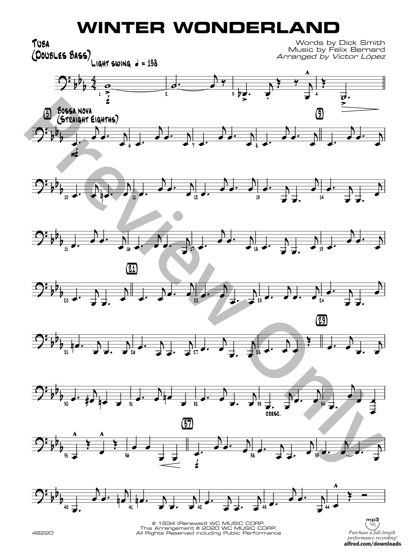 Winter Wonderland Jazz Sheet Music | J.W. Pepper