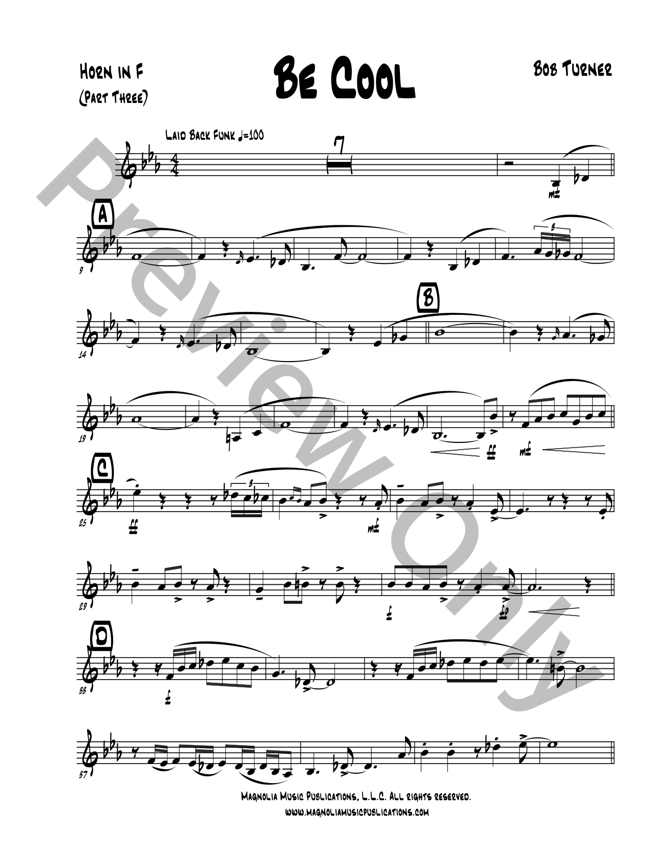 Be Cool Jazz Sheet Music | J.W. Pepper