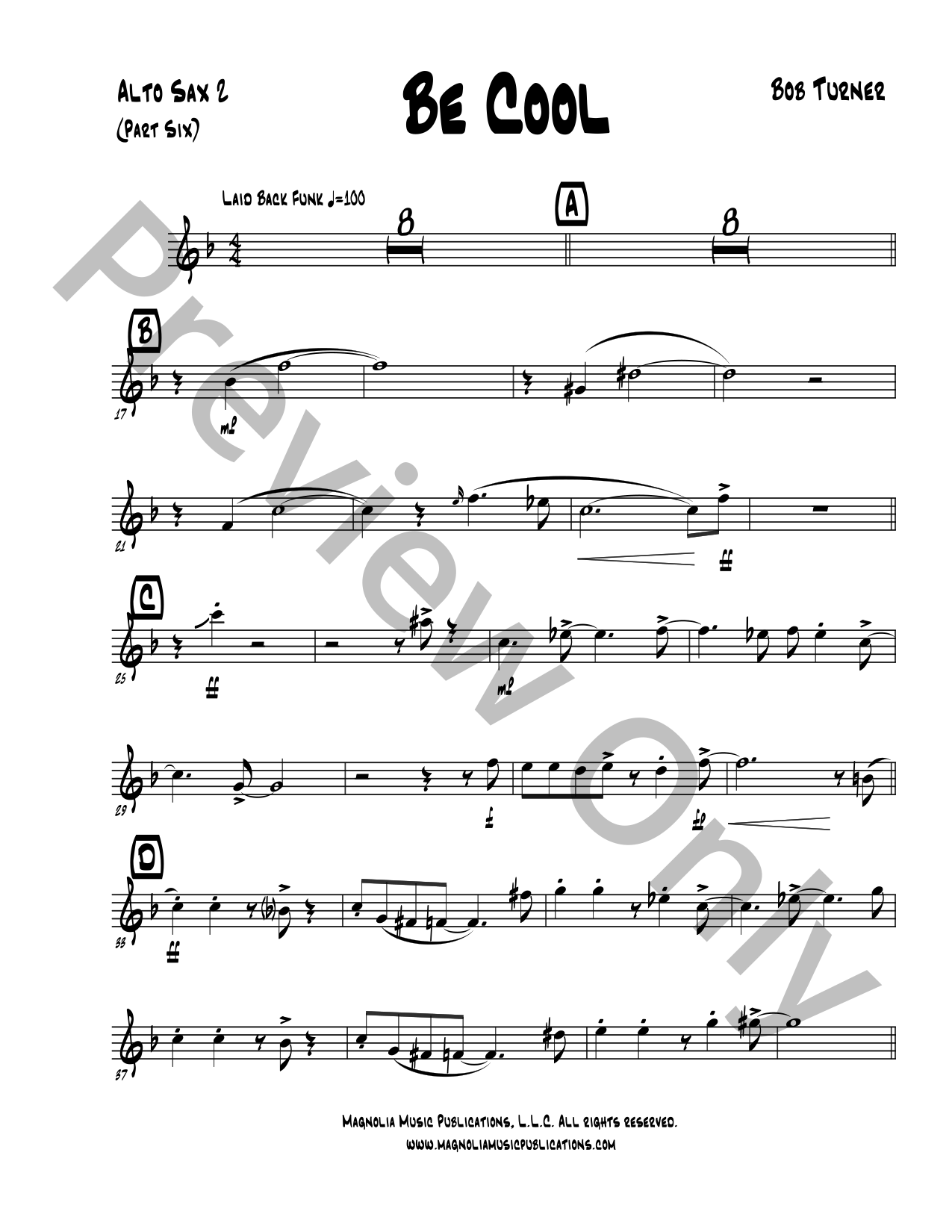 Be Cool Jazz Sheet Music | J.W. Pepper
