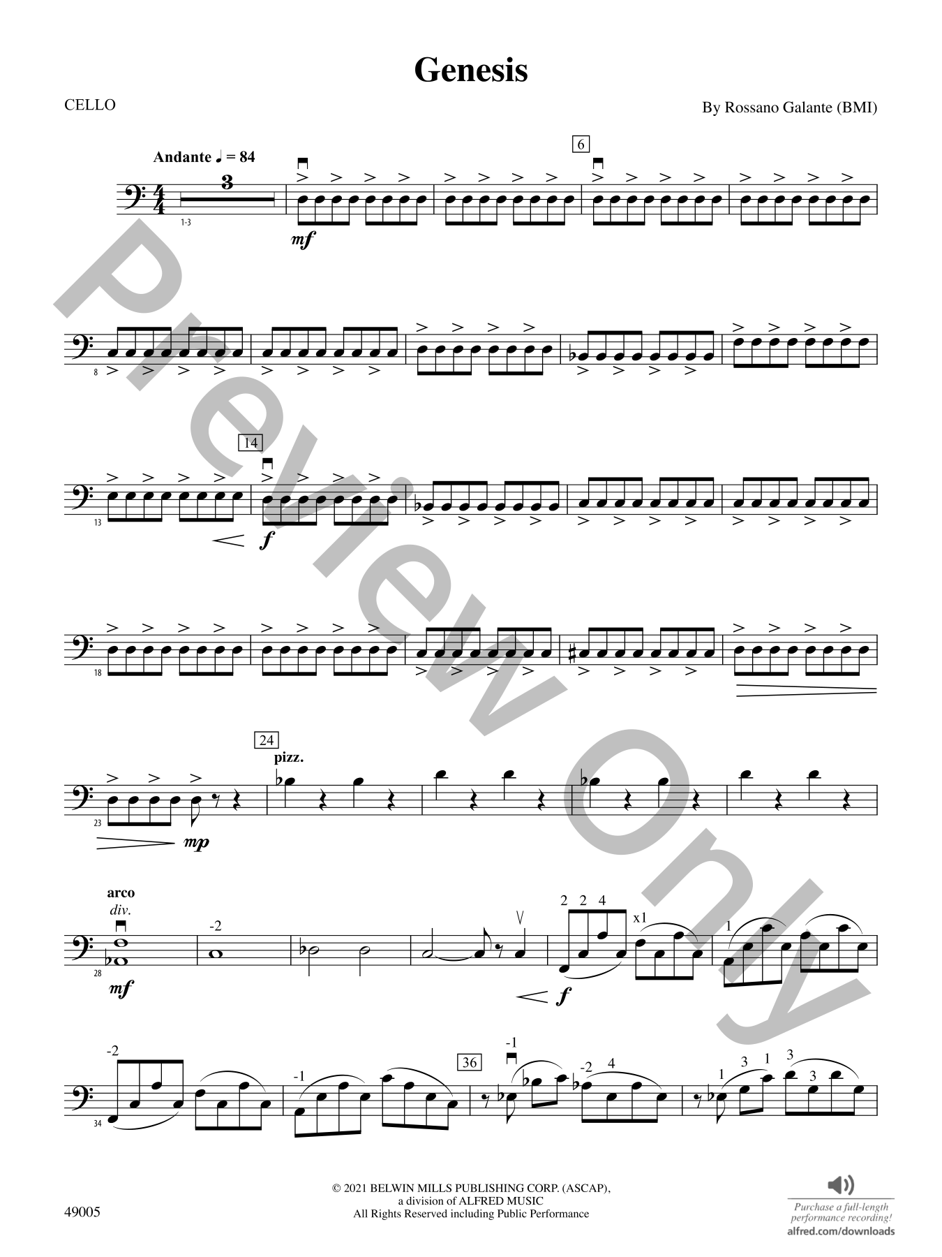 Genesis Orchestra Sheet Music | J.W. Pepper