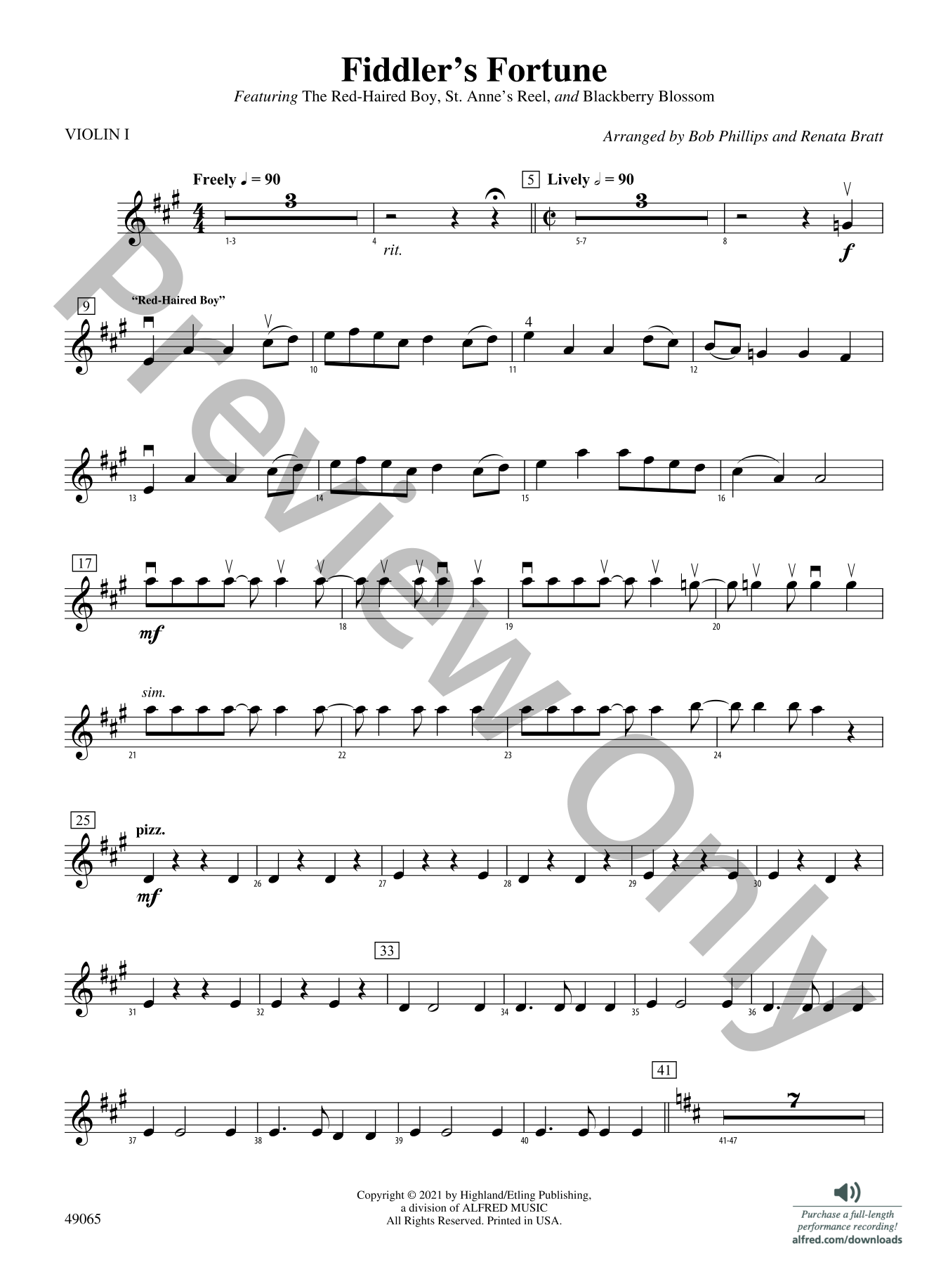 Fiddler's Fortune Orchestra Sheet Music | J.W. Pepper