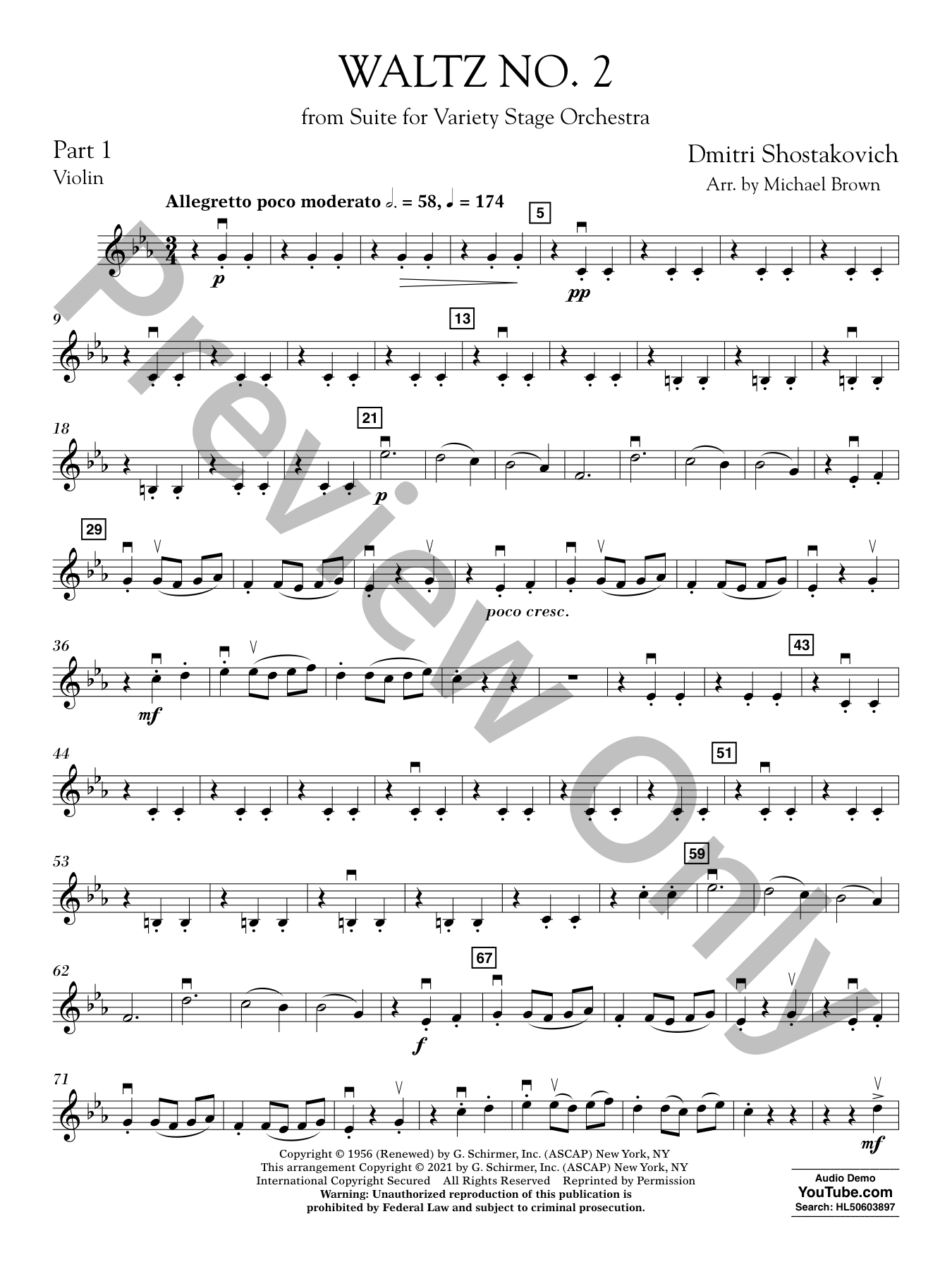 Waltz No. 2 Concert Band Sheet Music | J.W. Pepper