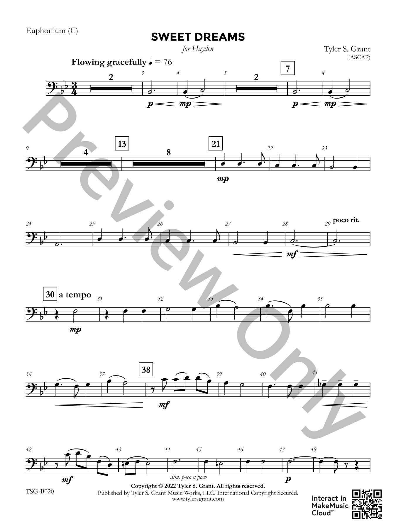 Sweet Dreams Concert Band Sheet Music | J.W. Pepper
