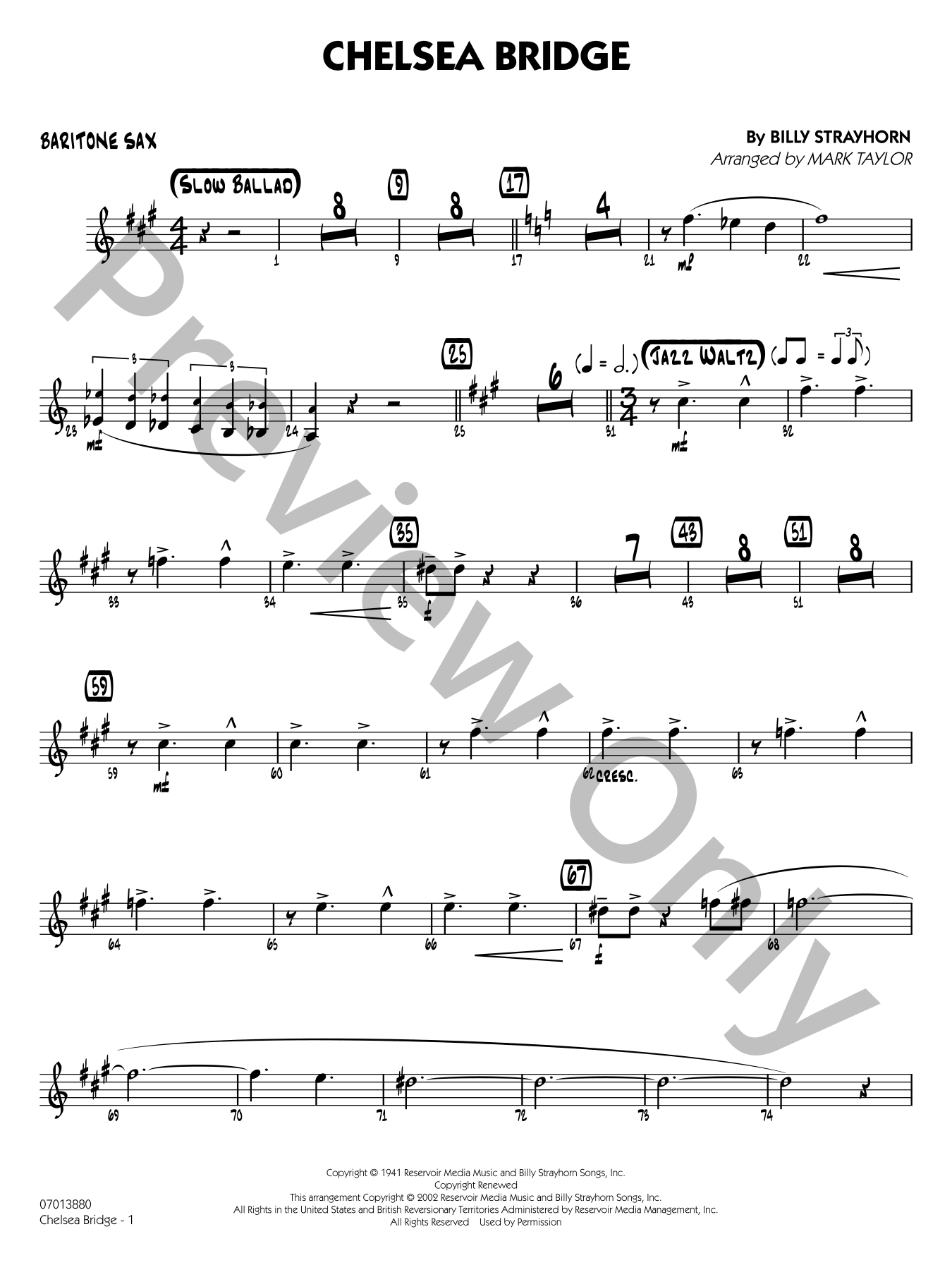 Chelsea Bridge Jazz Sheet Music | J.W. Pepper