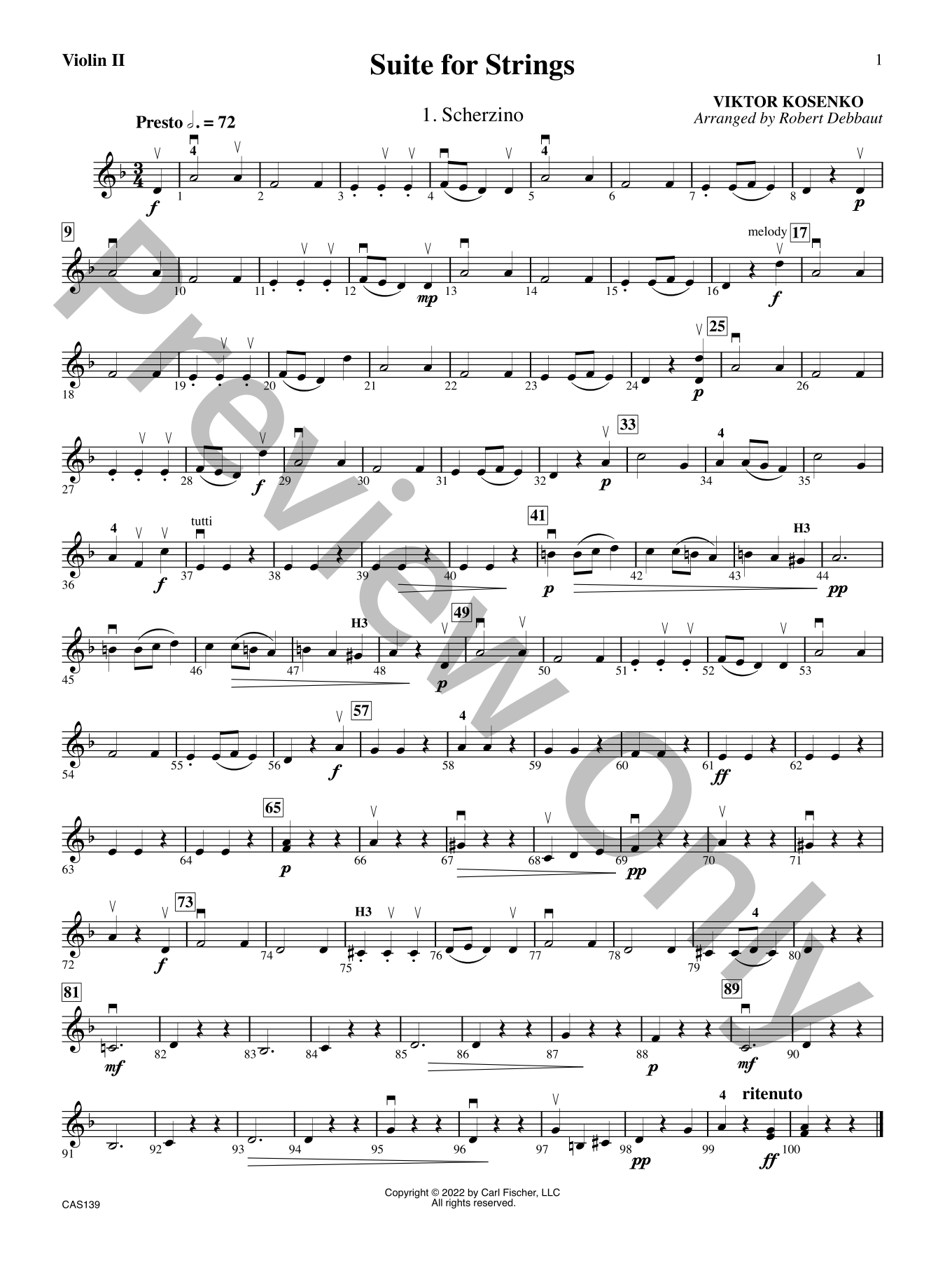 Suite for Strings Orchestra Sheet Music | J.W. Pepper