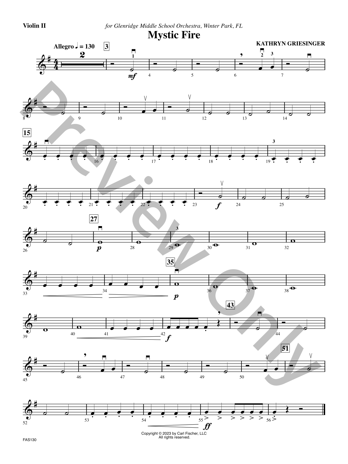 Mystic Fire Orchestra Sheet Music | J.W. Pepper
