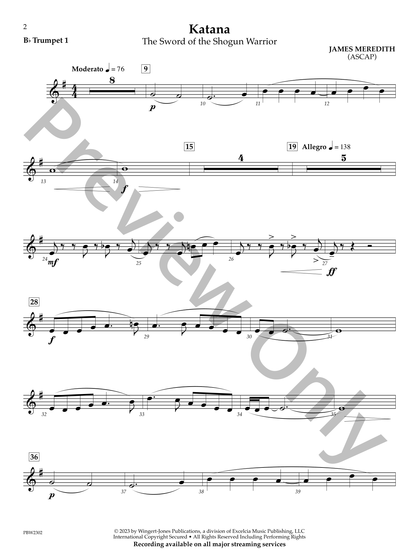 Katana Concert Band Sheet Music | J.W. Pepper