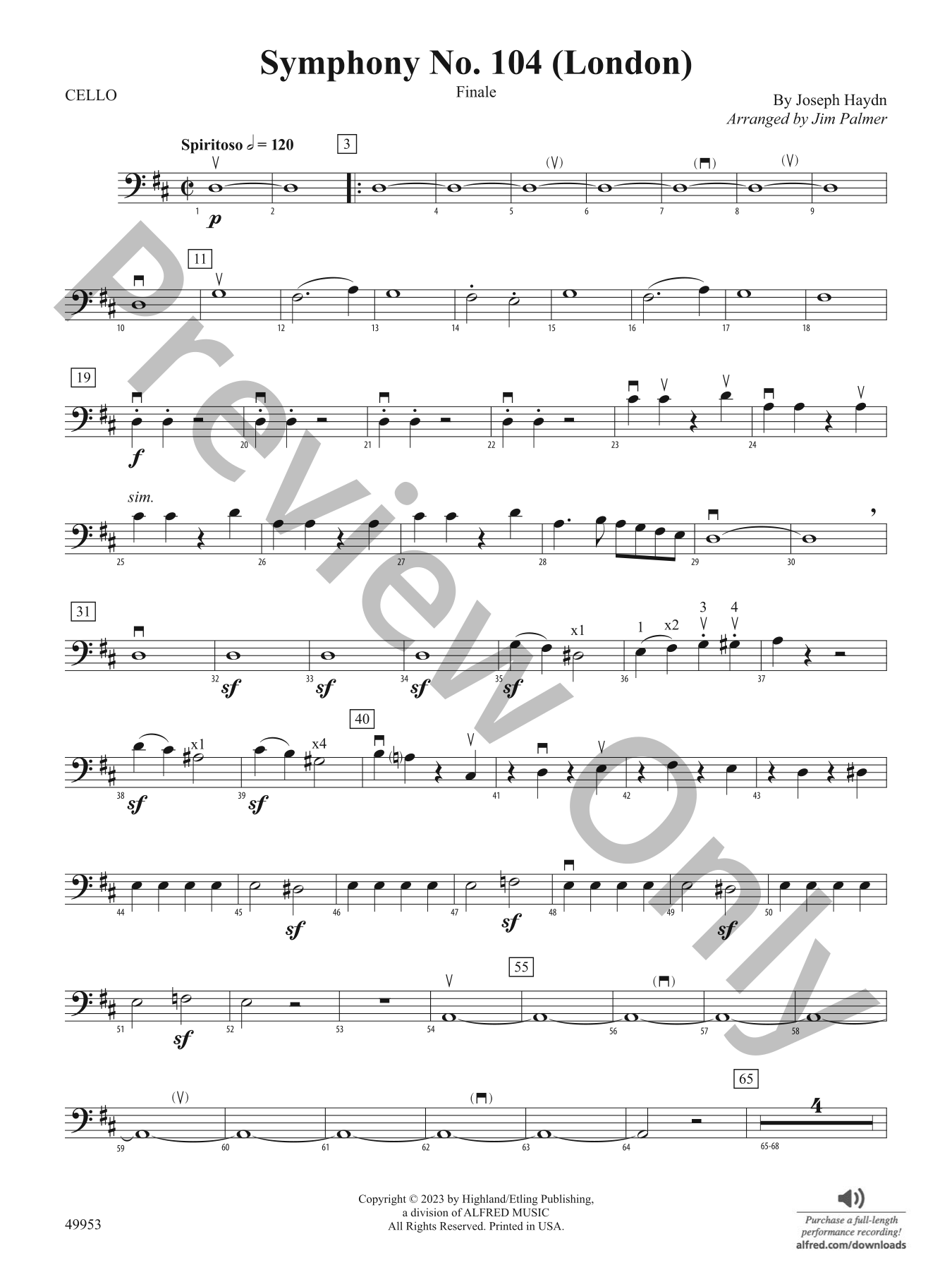 Symphony No. 104 Orchestra Sheet Music | J.W. Pepper