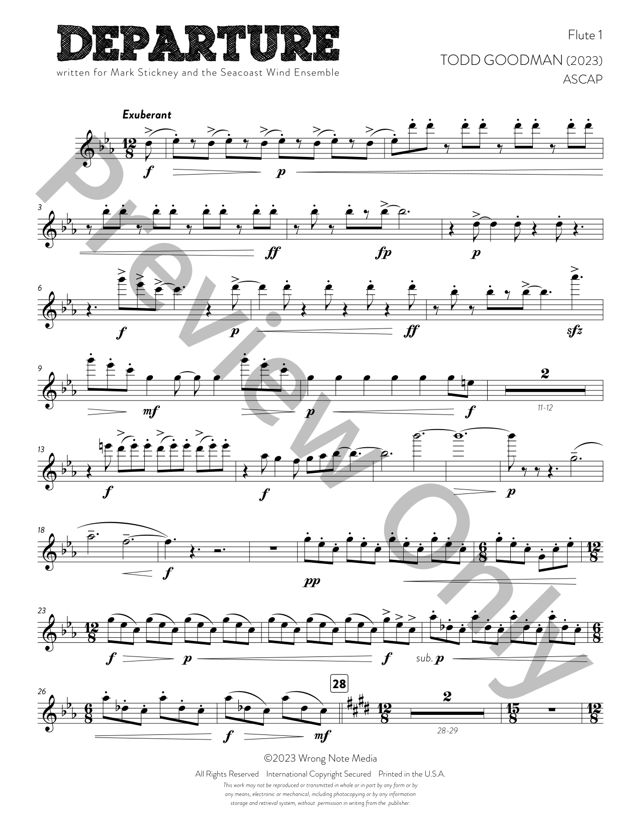 邦楽 JAM STRINGS THE DEPARTURE Departure Concert Band Sheet Music | J.W. Pepper