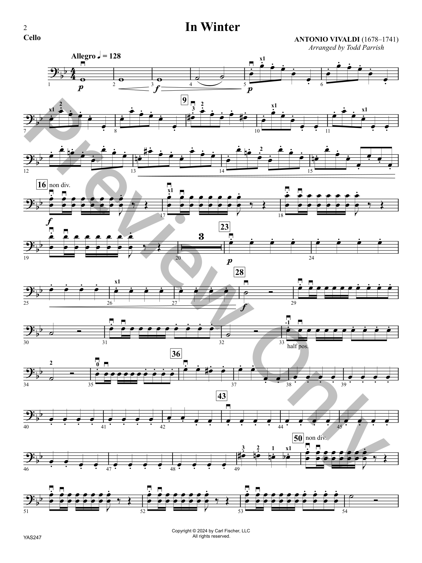 In Winter Orchestra Sheet Music | J.W. Pepper