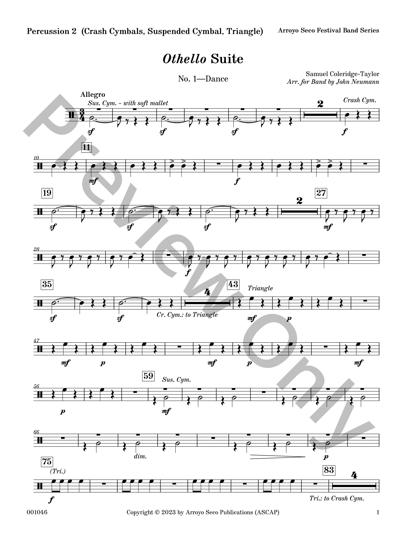 Othello Suite Concert Band Sheet Music | J.W. Pepper