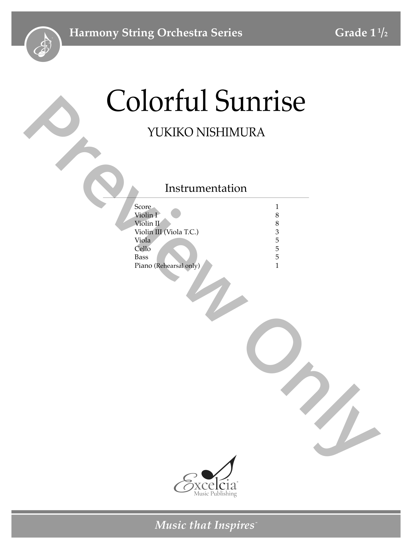 Colorful Sunrise Orchestra Sheet Music | J.W. Pepper