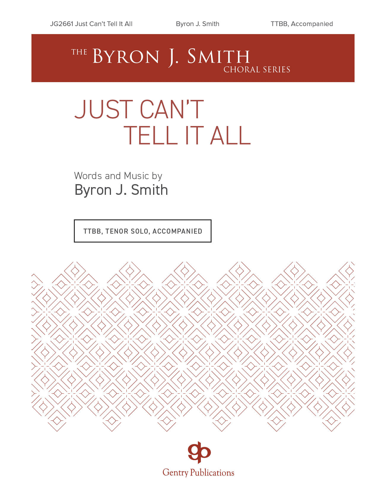 Just Can't Tell It All Choral Sheet Music | J.W. Pepper