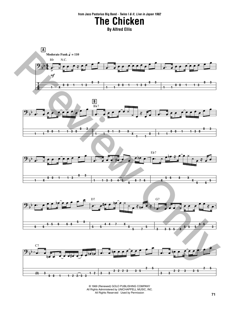 The Chicken Guitar/Fretted Sheet Music | J.W. Pepper